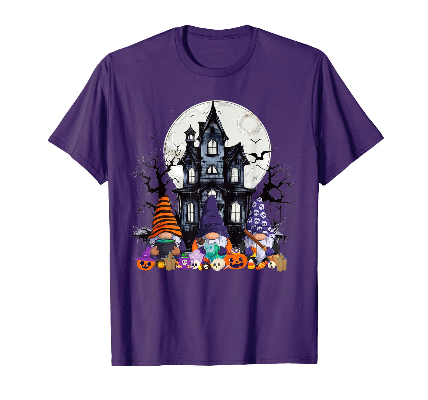 Gnome Witch Halloween Pumpkin Autumn Fall Holiday 2024 T-Shirt