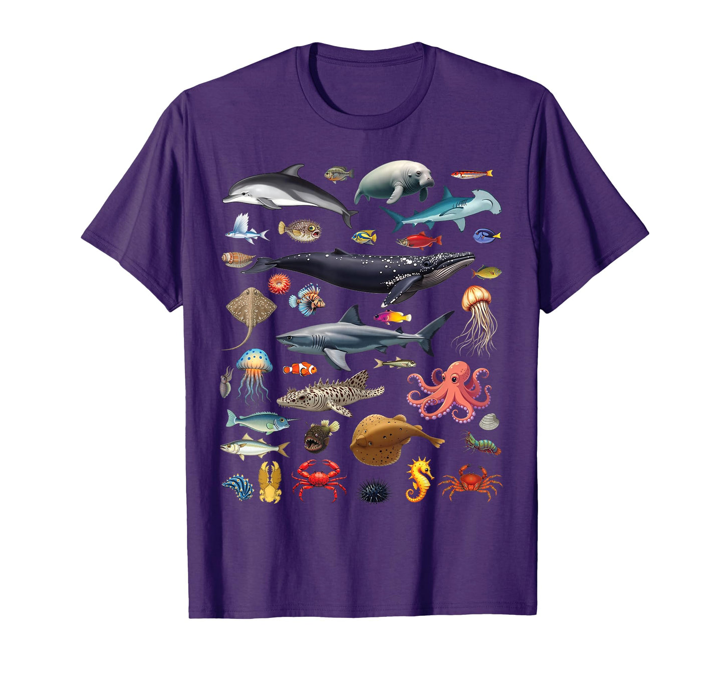 Ocean Creatures Ocean Life Exploration Sea Animals T-Shirt