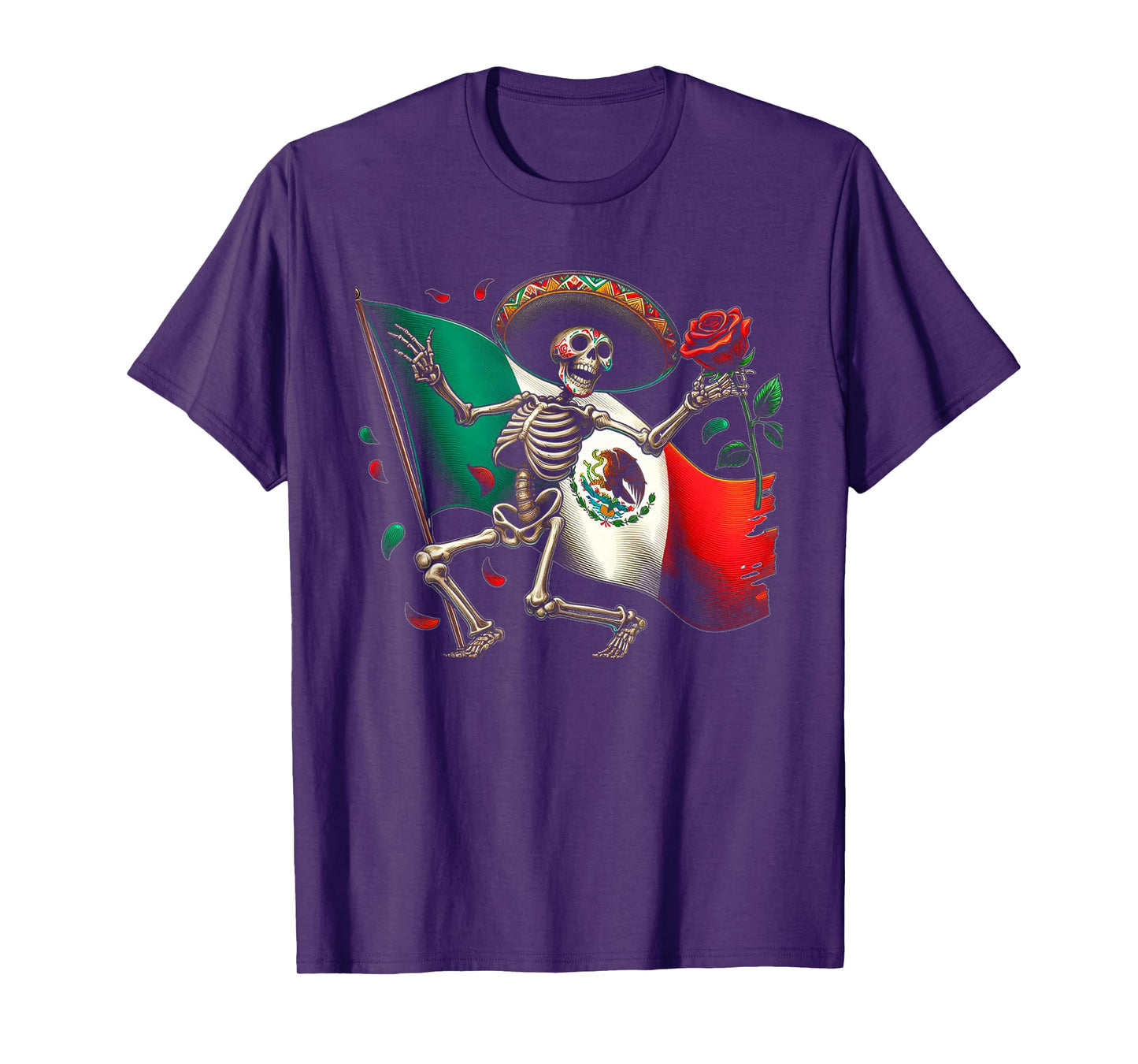 Mexico Gift Rose Tijuana Mexican Hispanic Pride Poncho T-Shirt