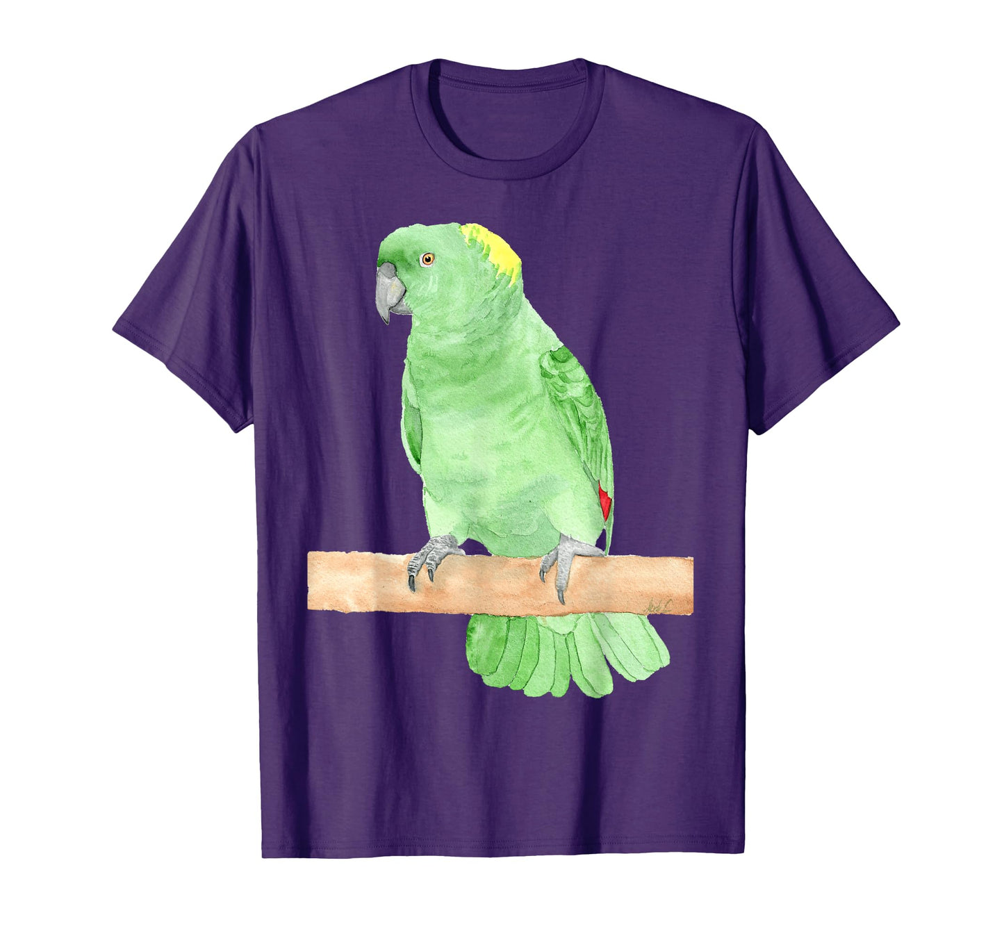 Yellow-naped amazon watercolor parrot T-Shirt