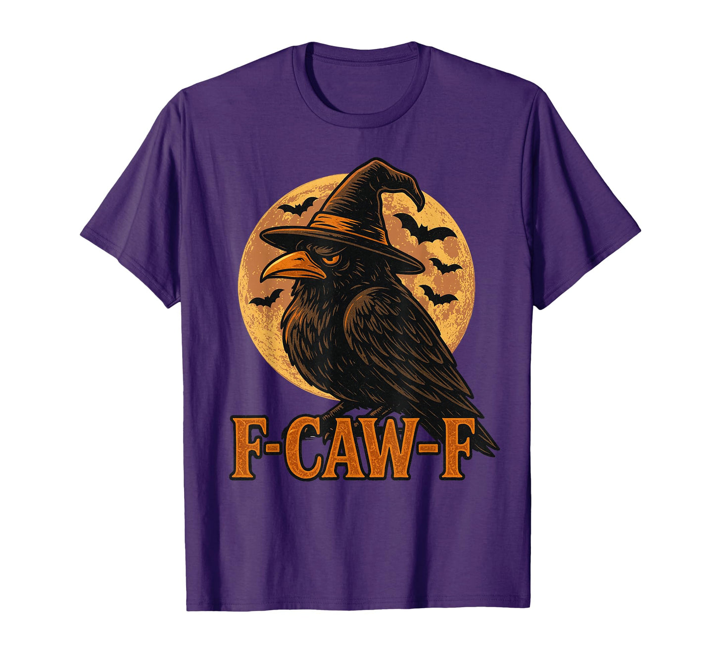 F-Caw-F Funny Black Crow Bird Moon Gothic Adult Humor F cawF T-Shirt