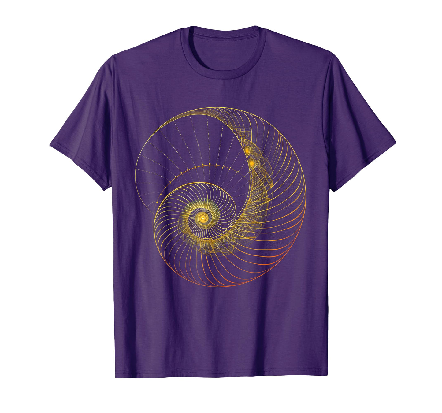 Fibonacci Spiral Ratio Math Mathematician Sacred Geometry T-Shirt