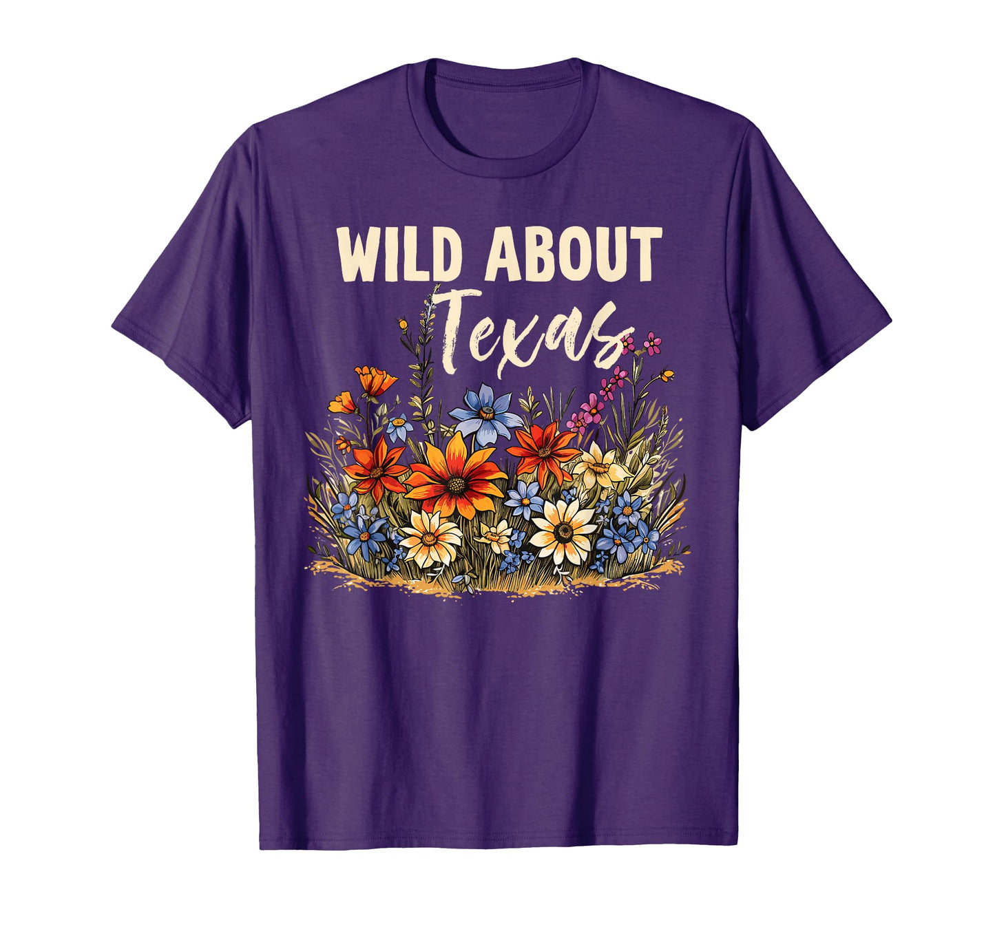 Wildflower Fields Wildflowers Bluebonnet Texas Spring T-Shirt