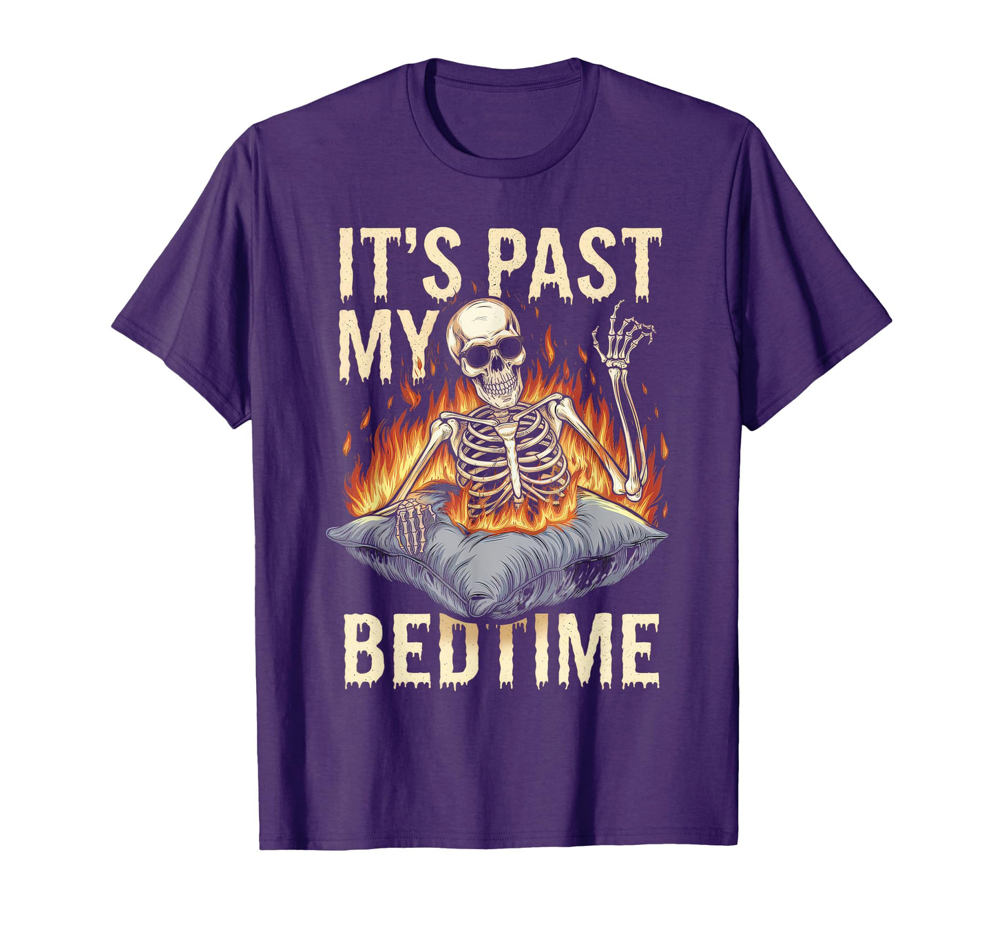 Funny Tshirt Men Humor Skeleton Meme Sarcastic Ironic Tired T-Shirt