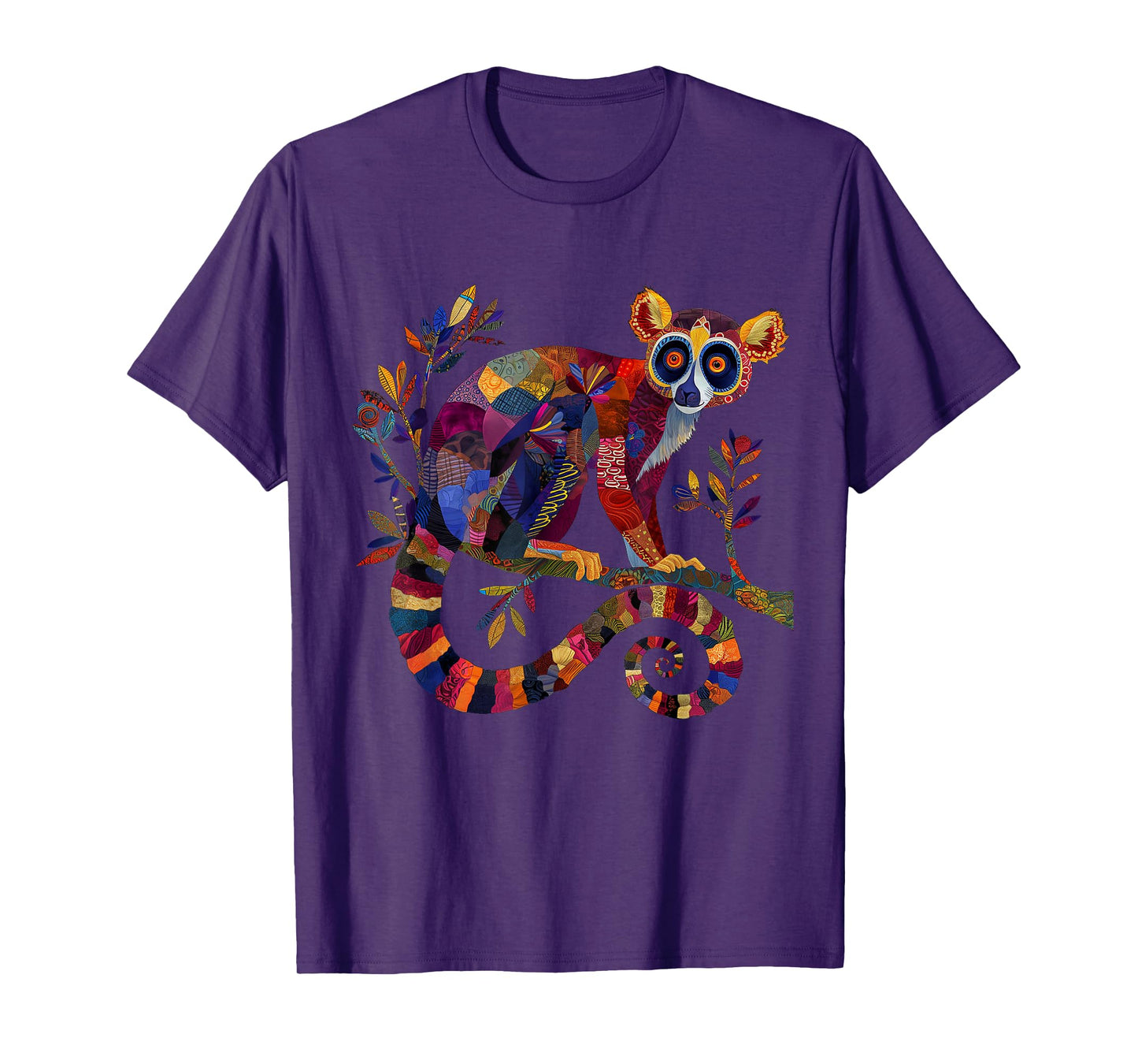 Lemur Floral Vintage Flower Pattern Monkey Lemur Lover T-Shirt