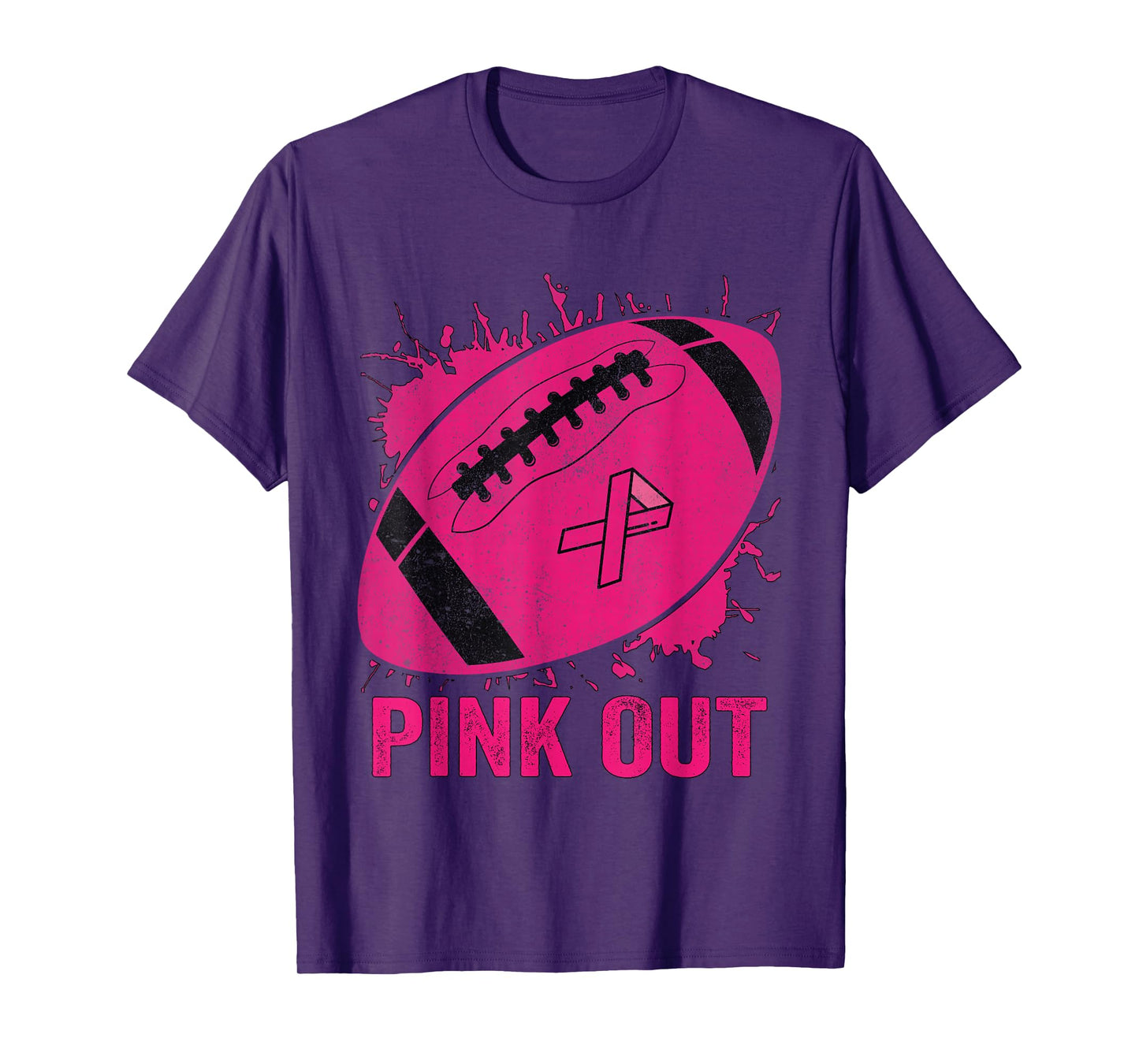 Pink Out Football Breast Cancer Tackle Brest Cancer T-Shirt