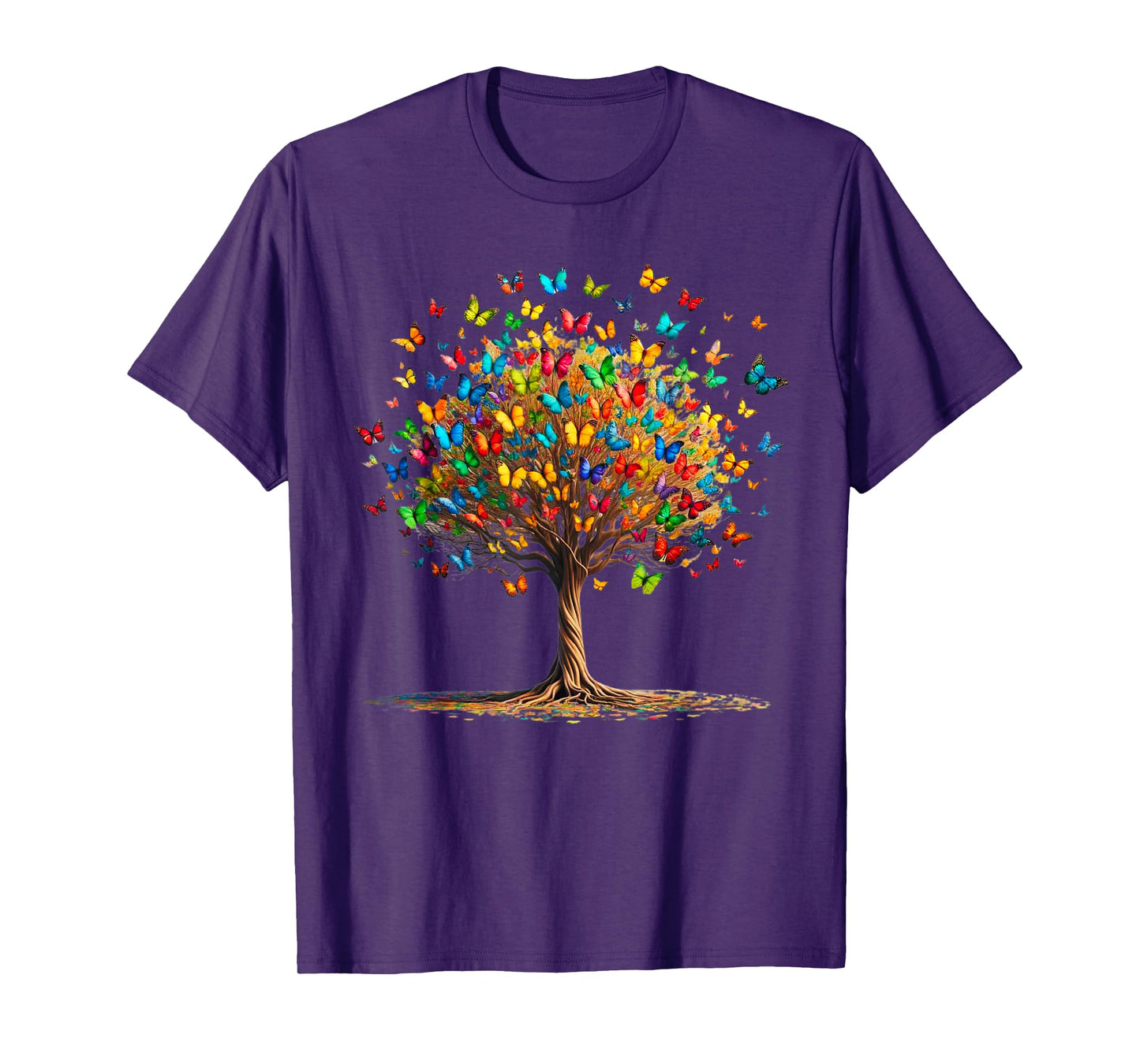 Butterflies Tree Nature Butterfly Lover Lepidopterist T-Shirt
