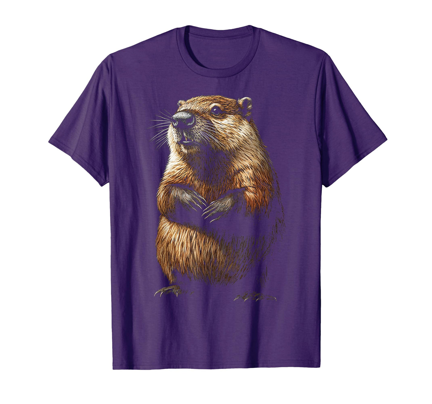 Beaver Animal Motif Artwork Beaver T-Shirt
