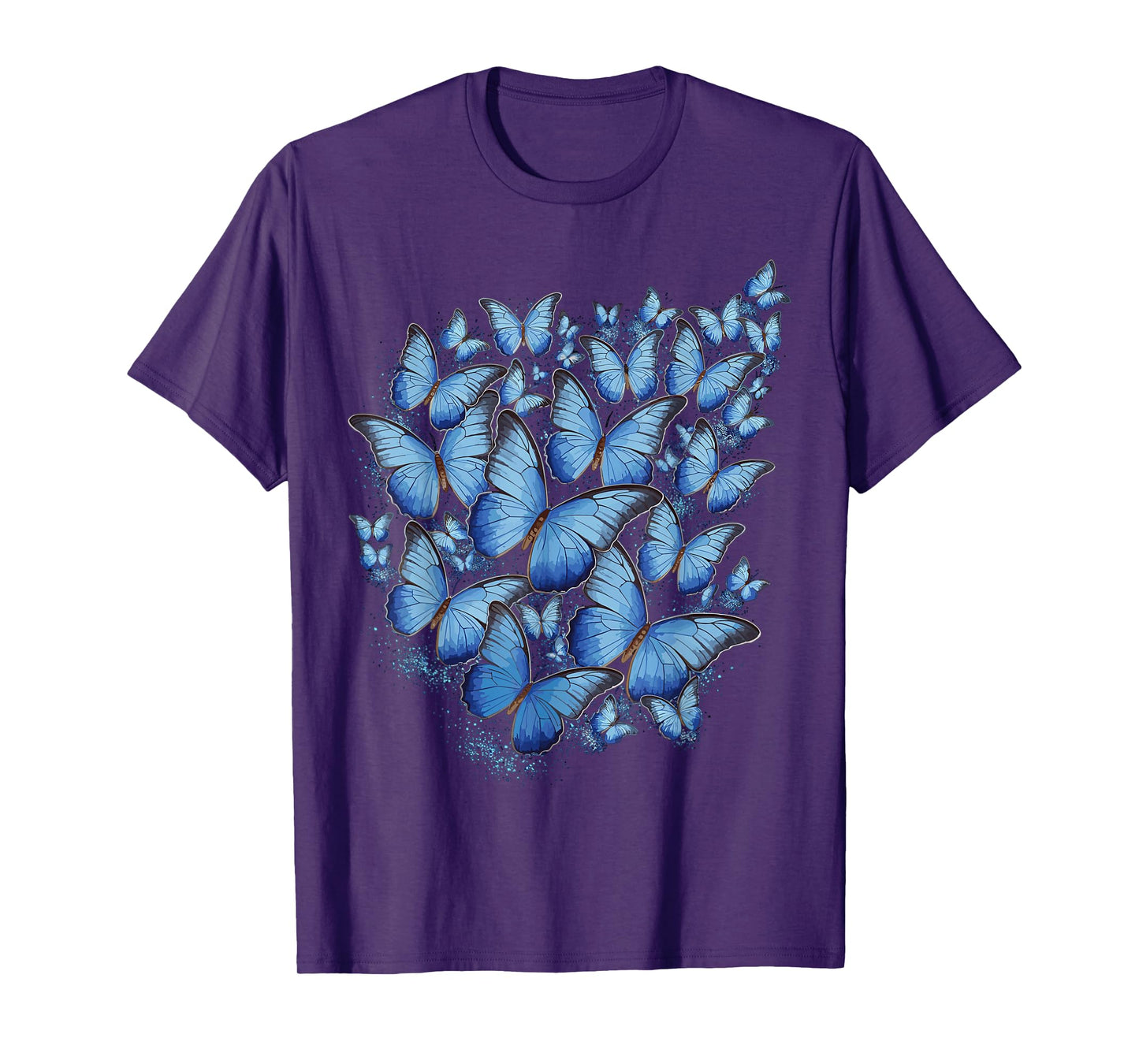 Blue Butterfly Art Garden Butterflies T-Shirt