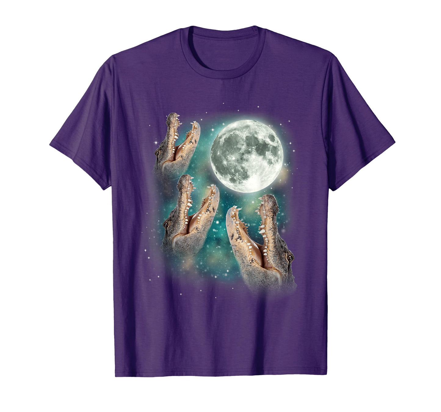 Three Gators Howl At Moon | Magical Animal Wild 3 Crocodile T-Shirt