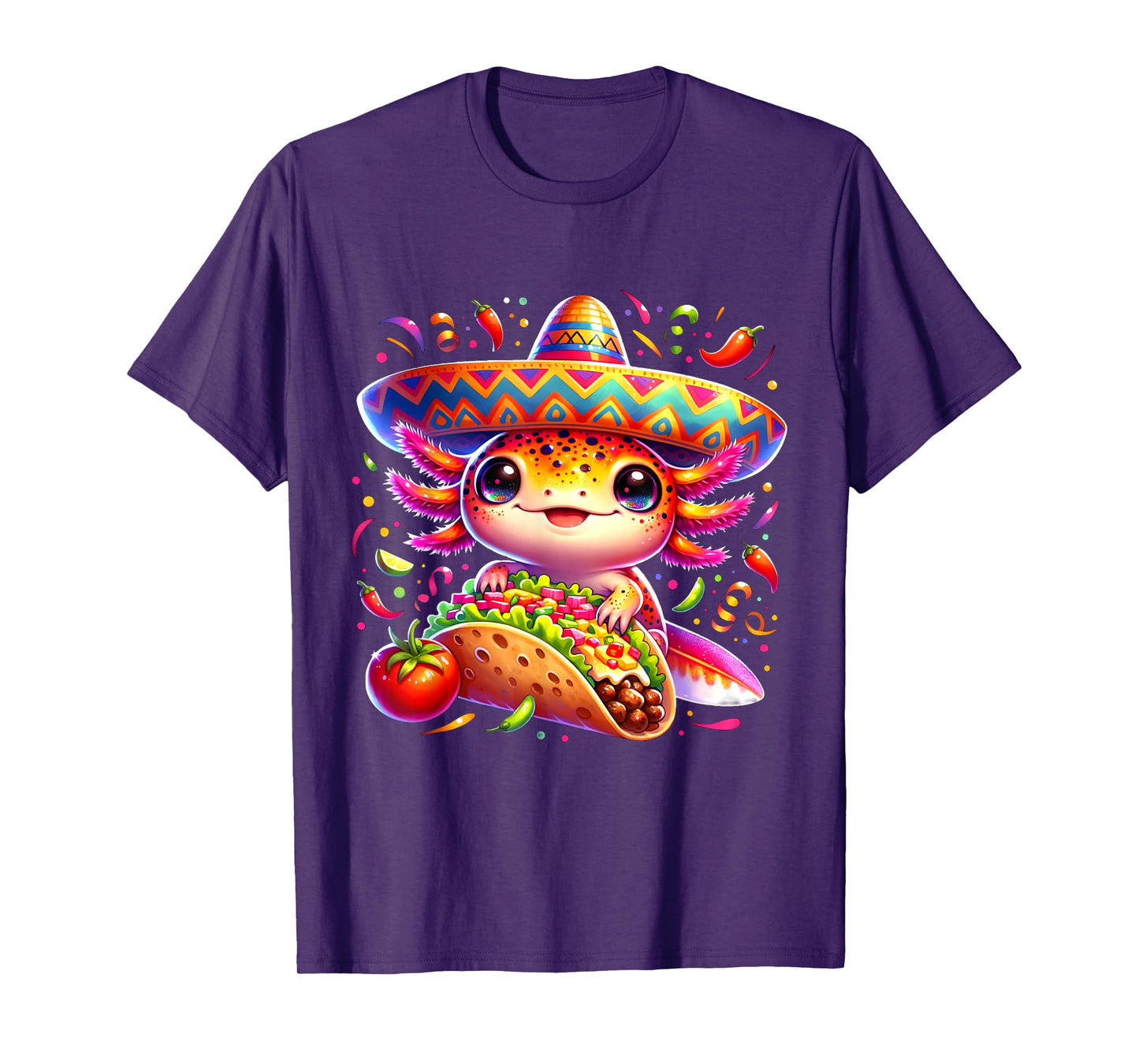 Axolotl Taco Cinco de Mayo Boys Girls Axolotl Cinco de Mayo T-Shirt