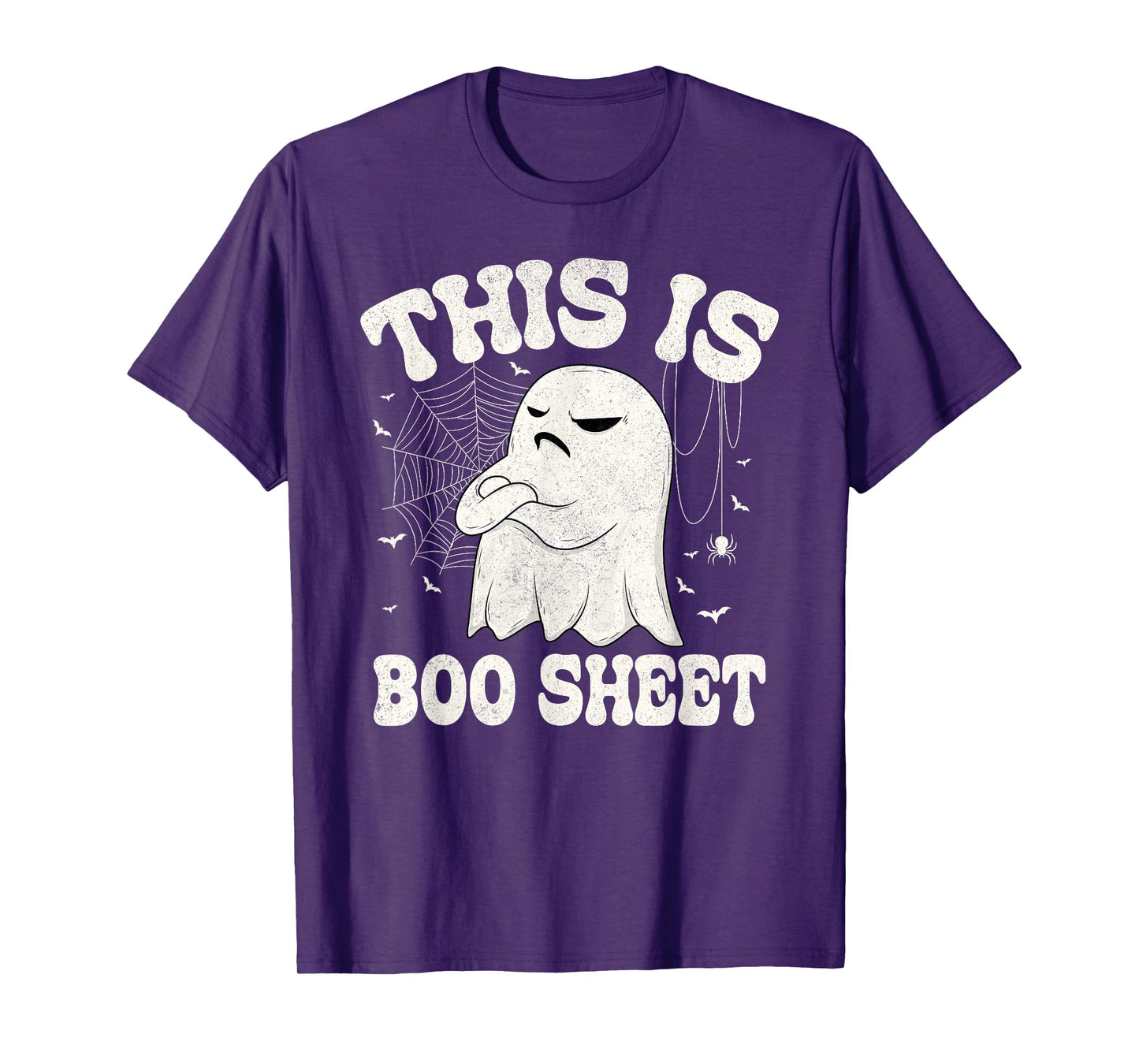 Angry Ghost Halloween Costume Funny This is Boo Sheet Ghost T-Shirt
