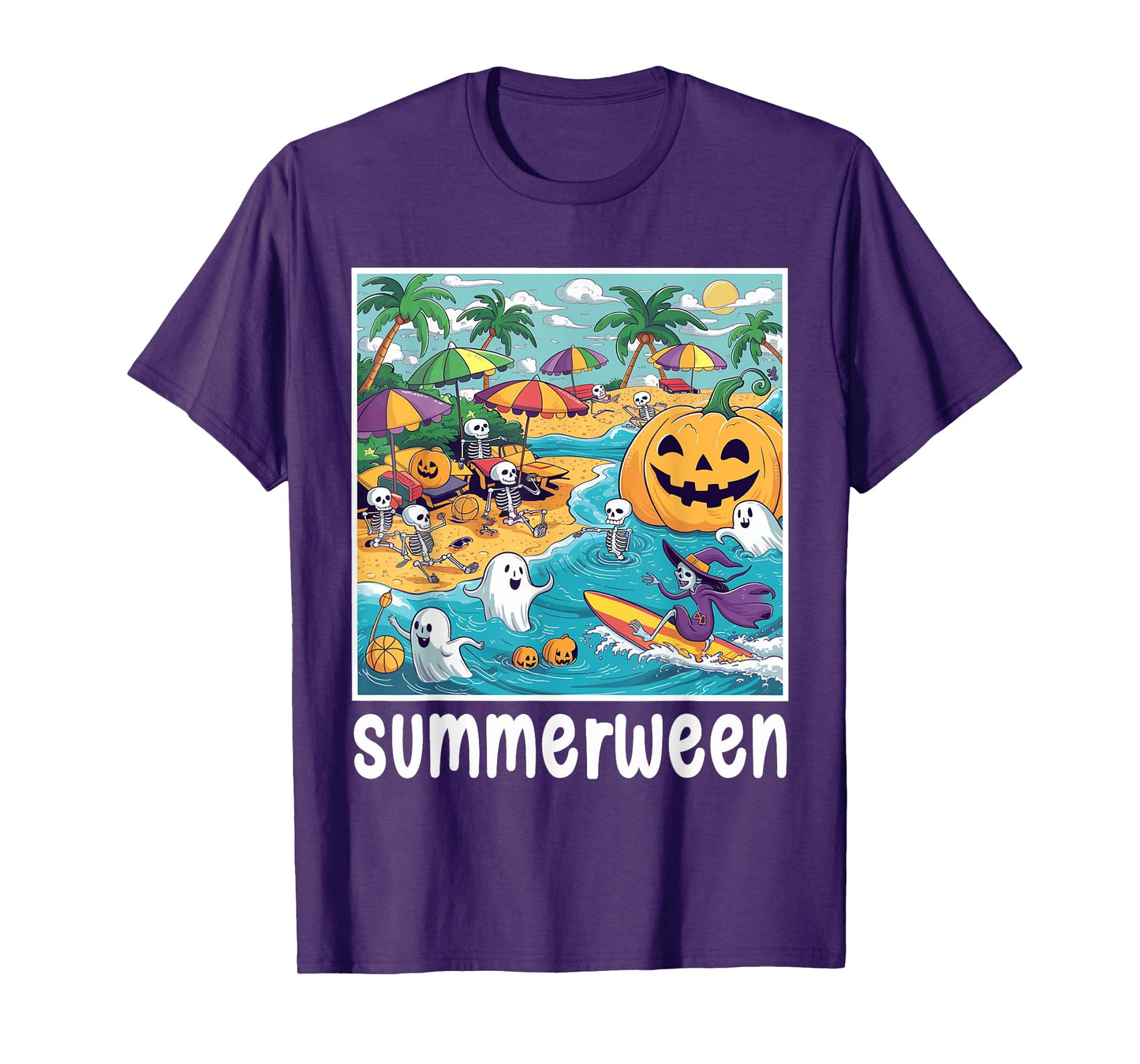 Halloween Summer Celebrate Summerween Vibes Men Women Girls Kids T-Shirt
