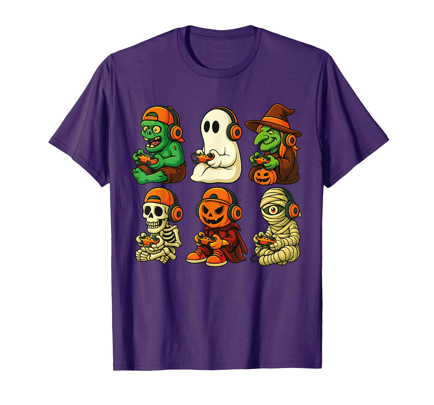 Halloween Skeleton Zombie Gaming Controllers Mummy Gamer T-Shirt