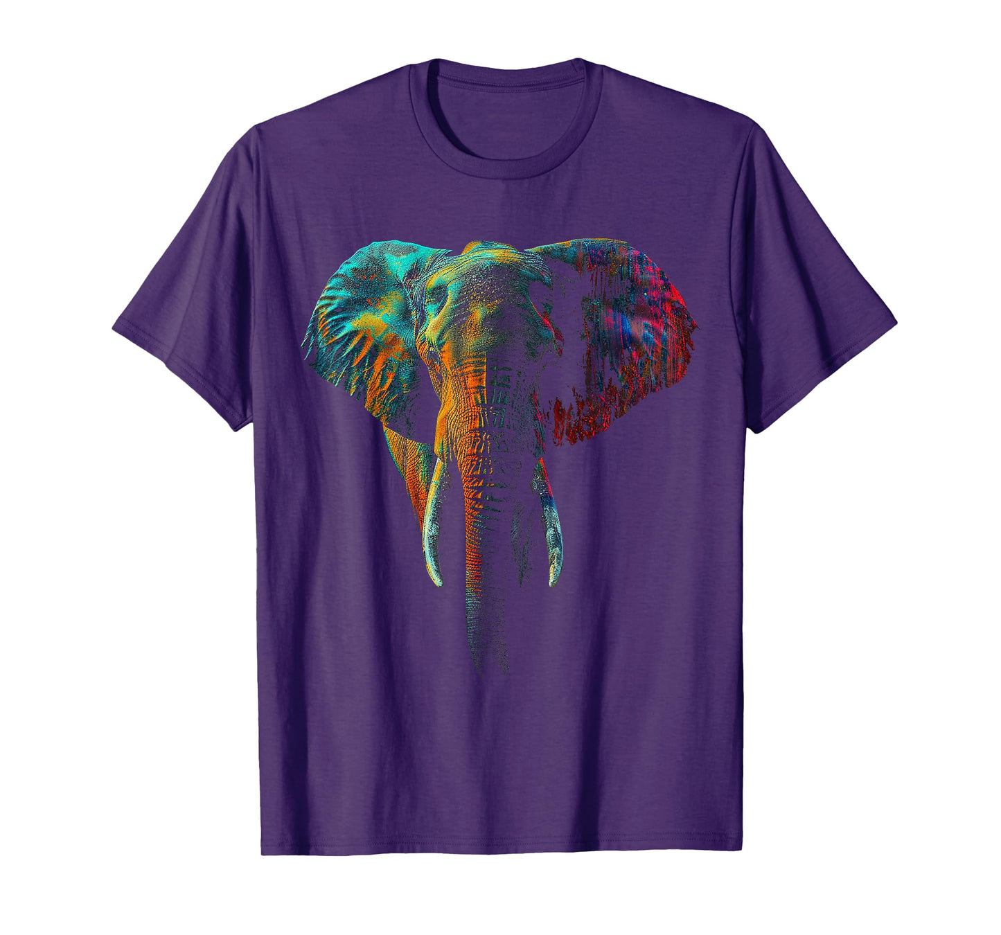 Elephant Colorful Animal Art Graphic Elephant T-Shirt