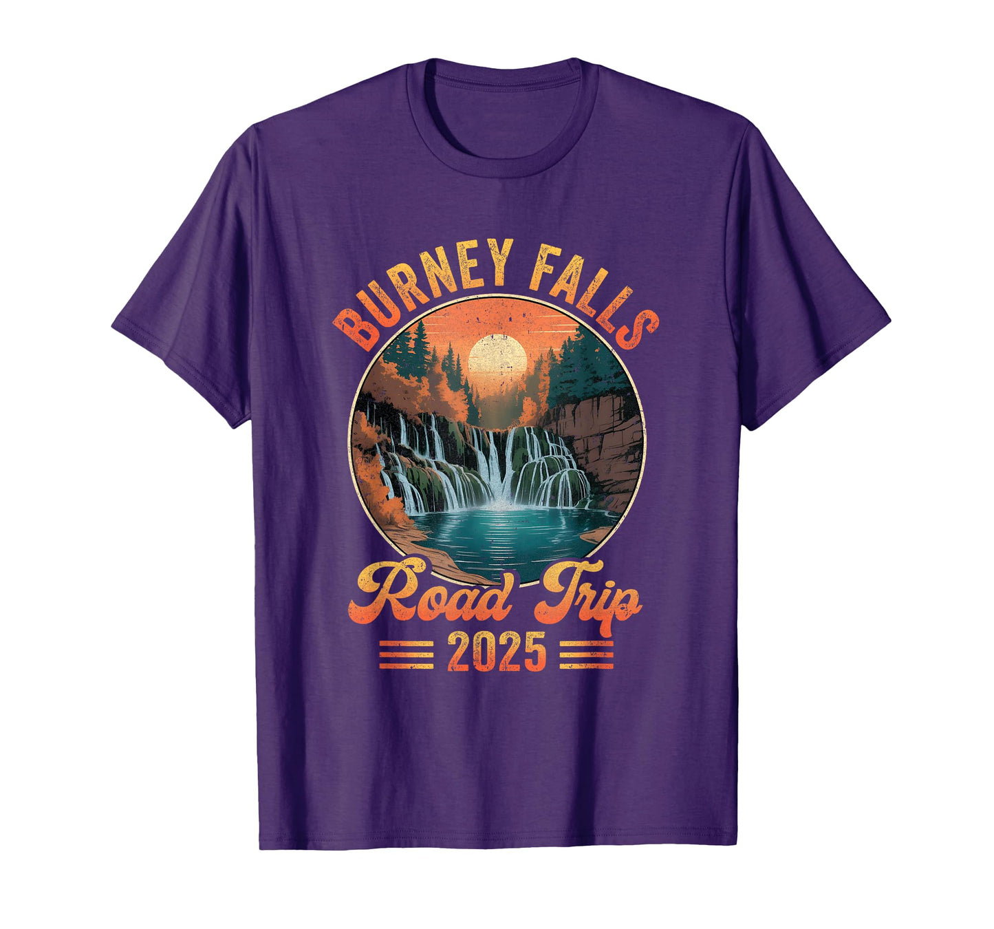 Burney Falls Road Trip 2025 Summer Vacation Family Matching T-Shirt