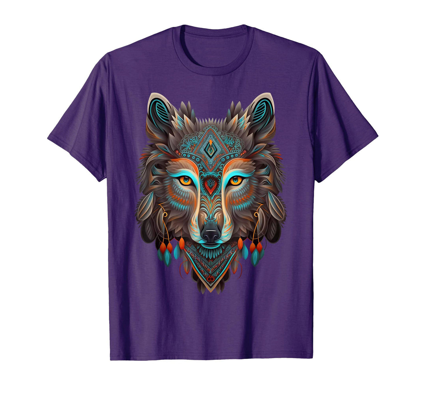 Azteca Wolf Traditional Mexican Art Ancient Aztec Mexico T-Shirt