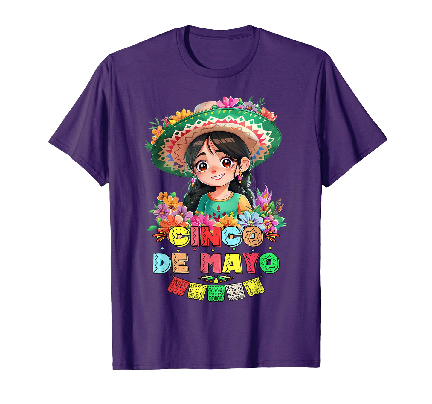Otaku Girl Cinco De Mayo Mexican Fiesta 5 De Mayo Anime Girl T-Shirt