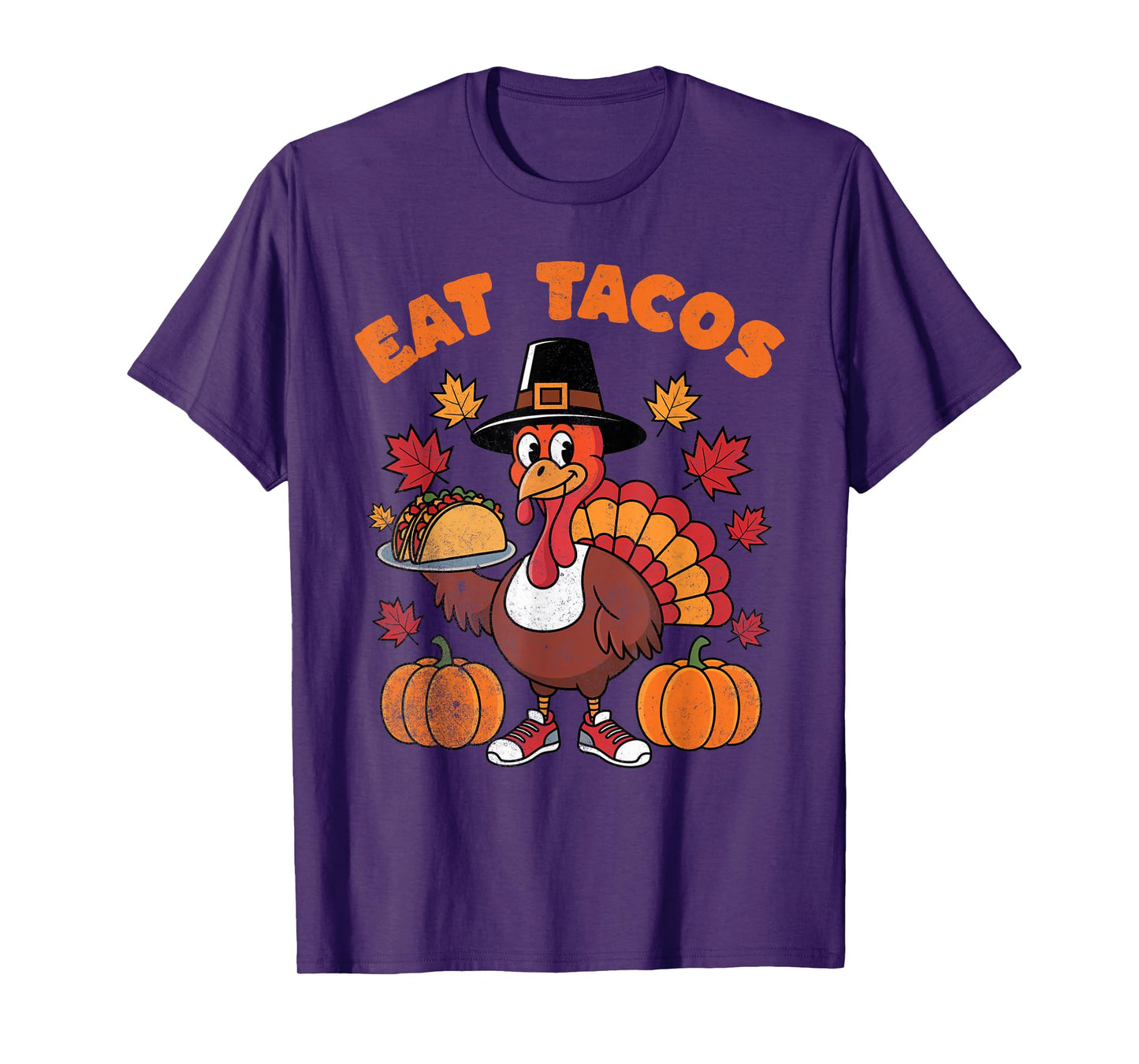 Eat Tacos Funny Thanksgiving Turkey Mexican Christmas T-Shirt