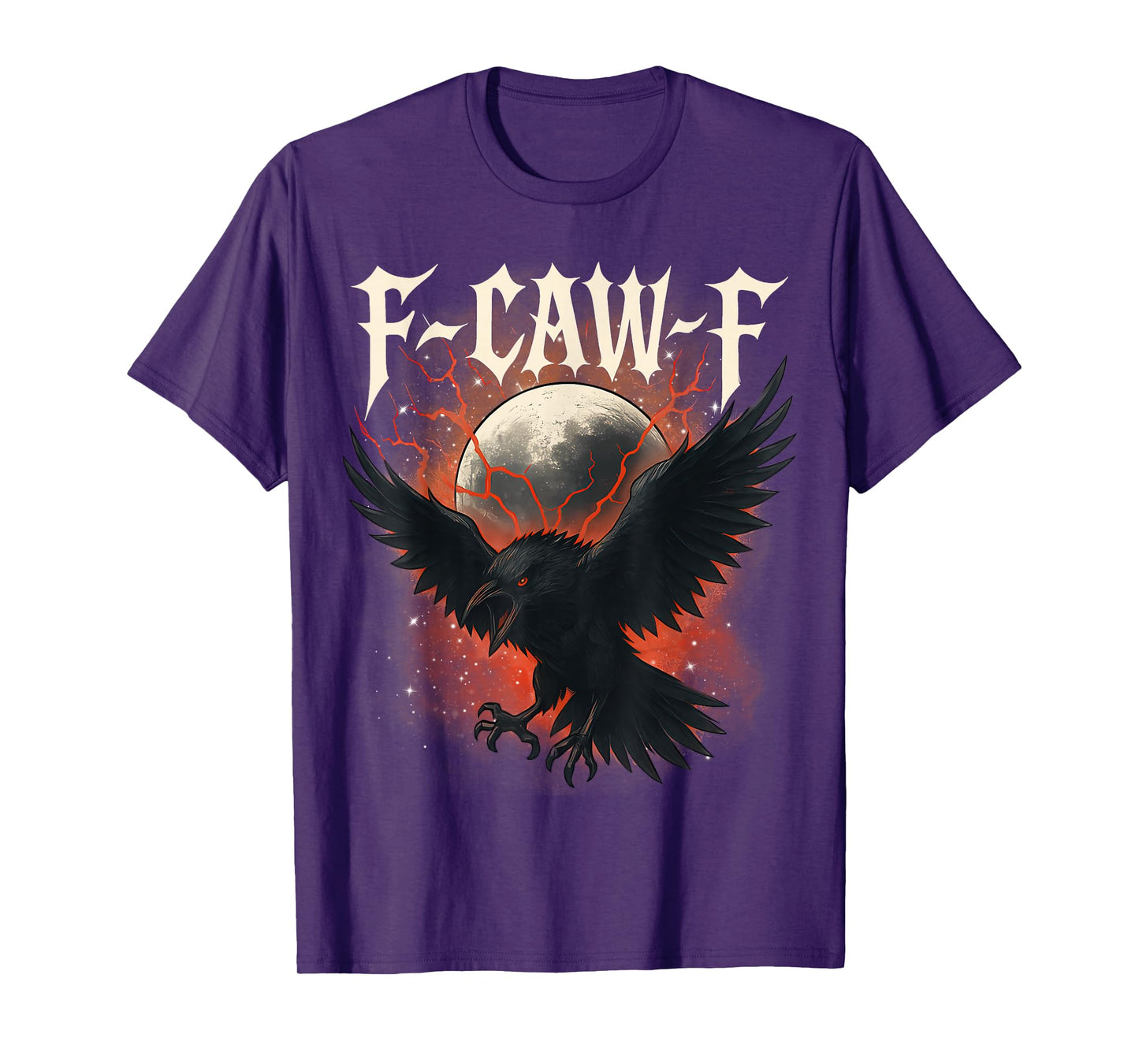 F-CAW-F Crow Funny Quote Black Raven Bird Adult Humor T-Shirt