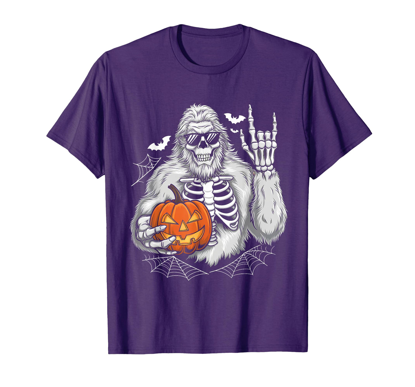 Spooky Bigfoot Jack O Lantern Skeleton Halloween Youths T-Shirt