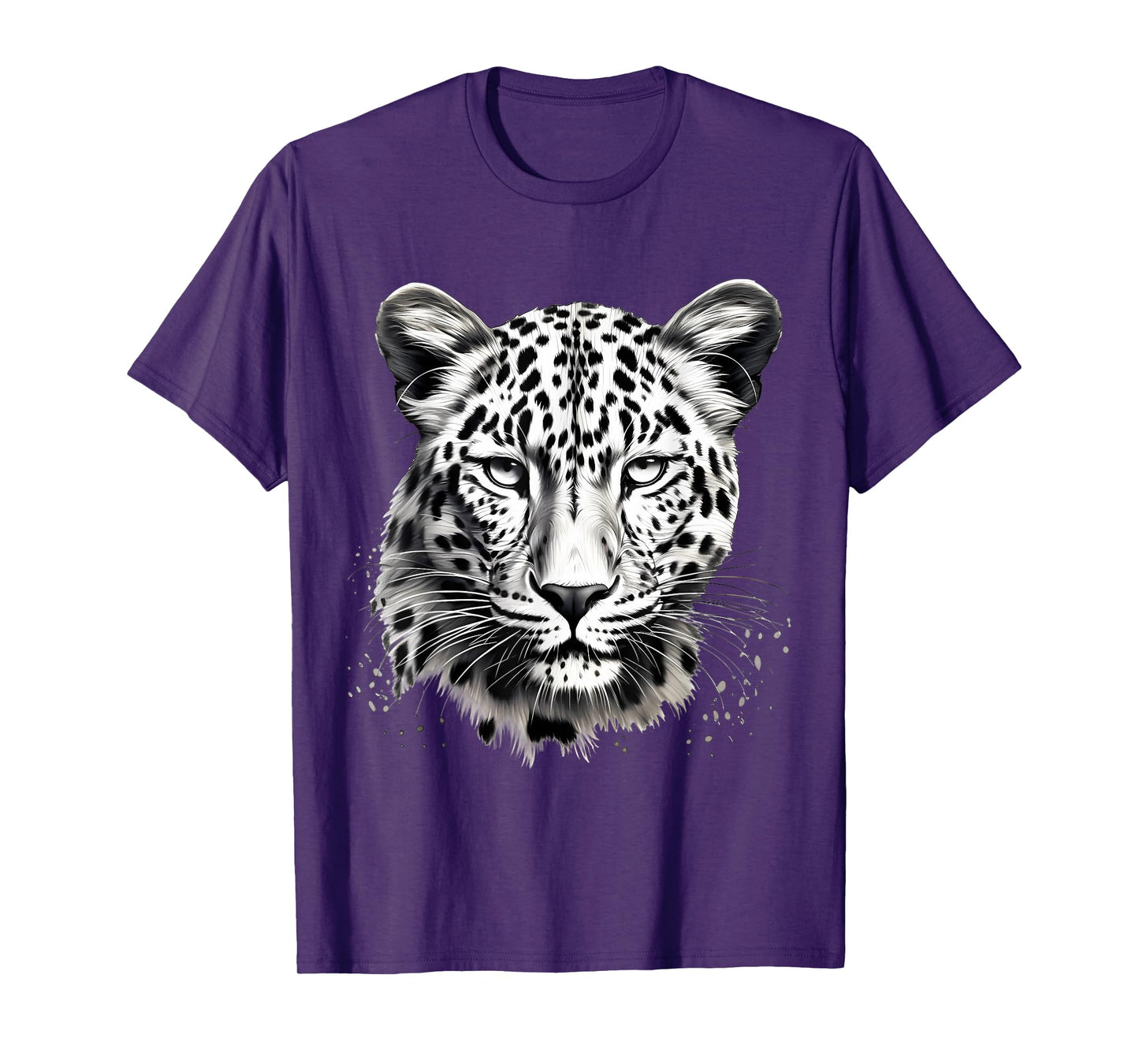 Leopard Drawing Savanna Artwork Nature Wildlife Portrait T-Shirt