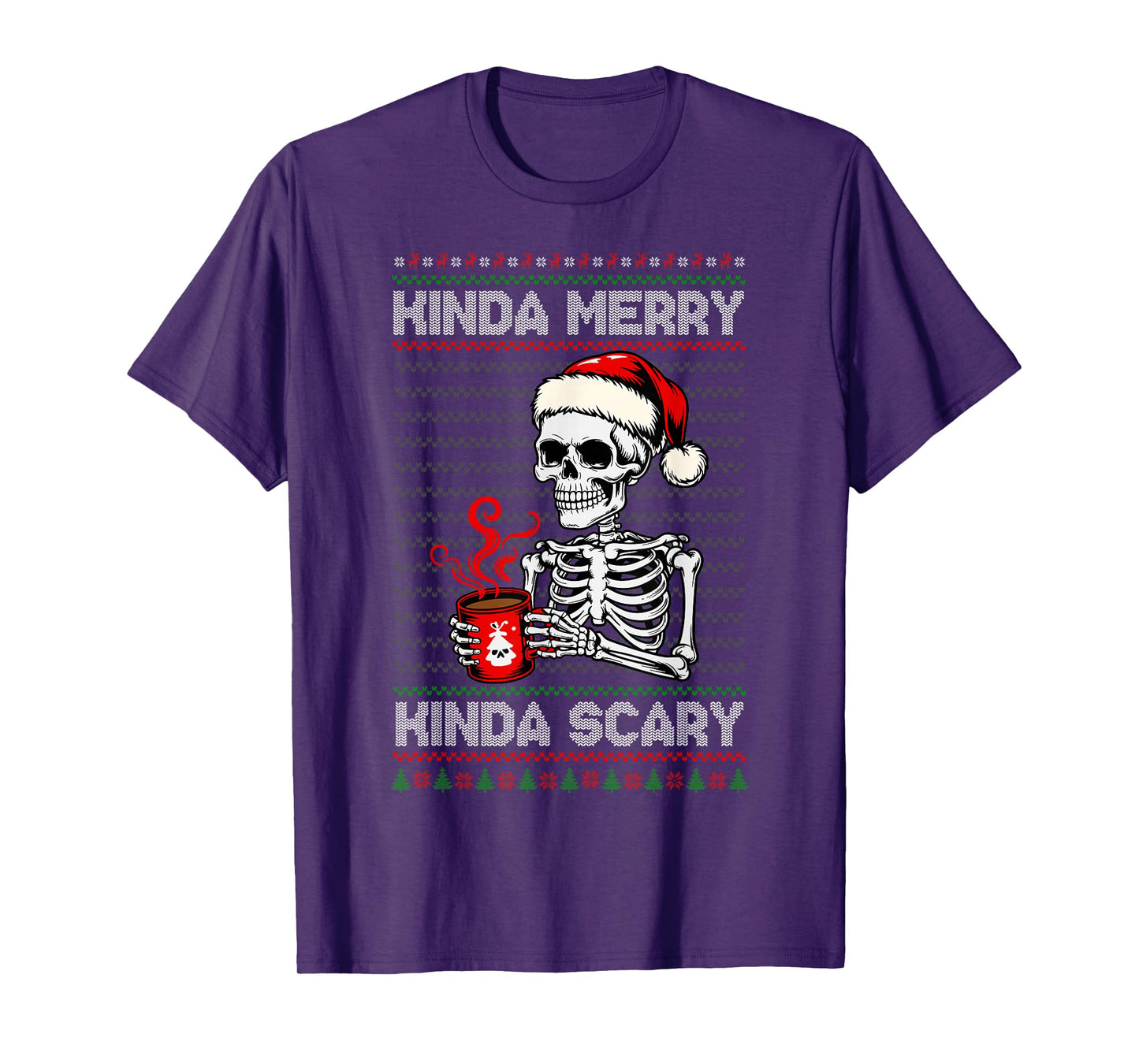Kinda Merry Kinda Scary Ugly Christmas Sweater Halloween T-Shirt