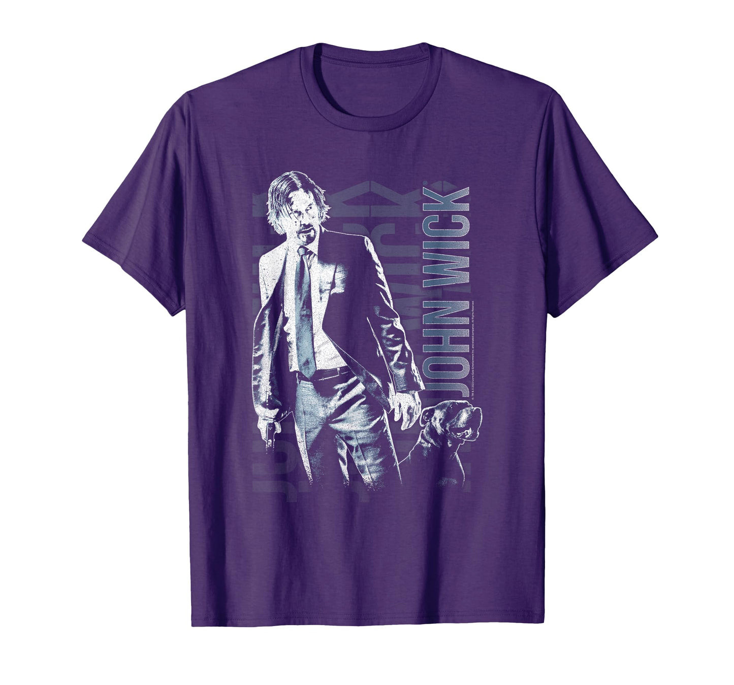 John Wick Distressed Photo with Dog Action Movie T-Shirt
