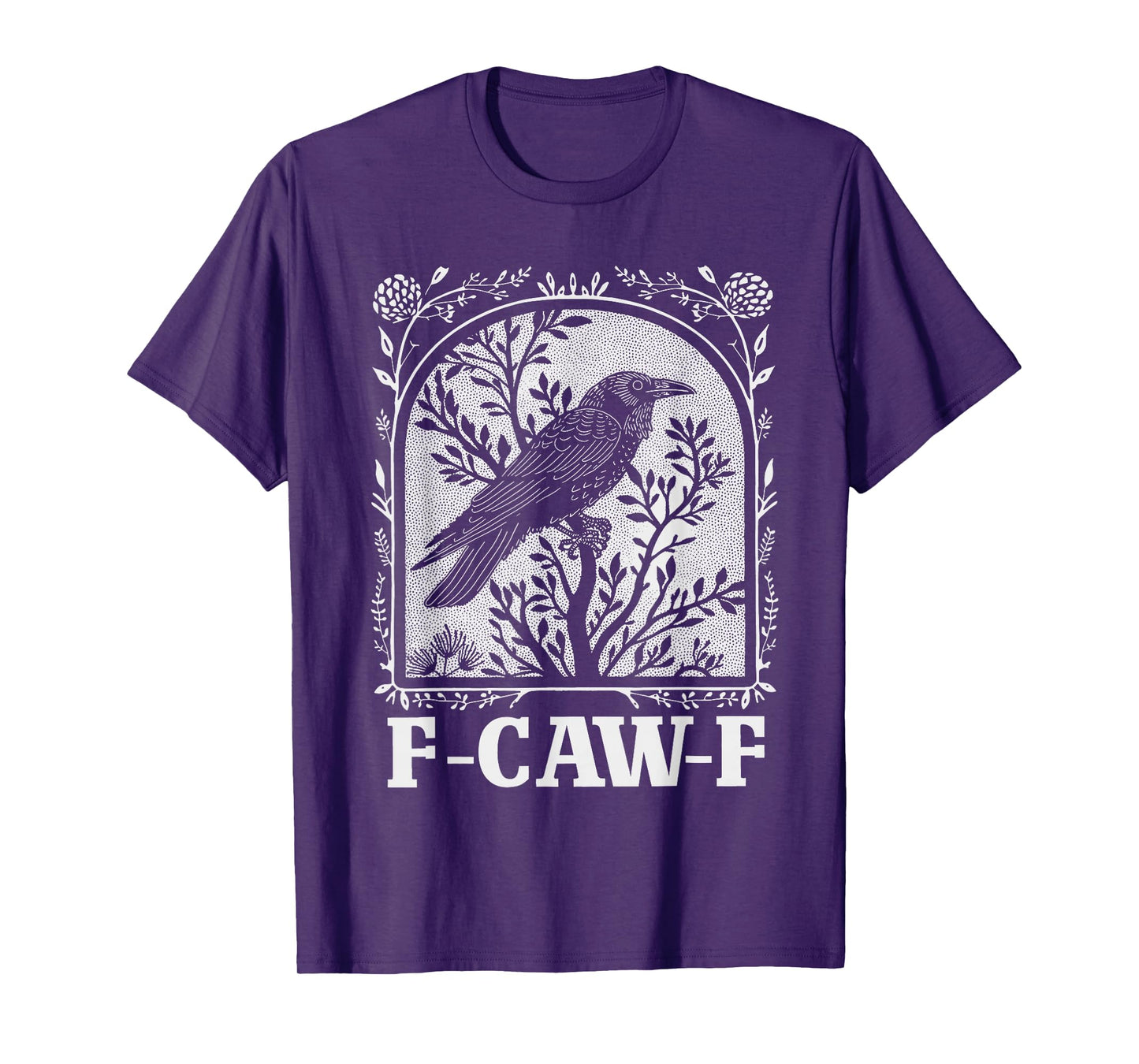 F-Caw-F Black Crow Pun Funny Bird Cawing Grunge T-Shirt