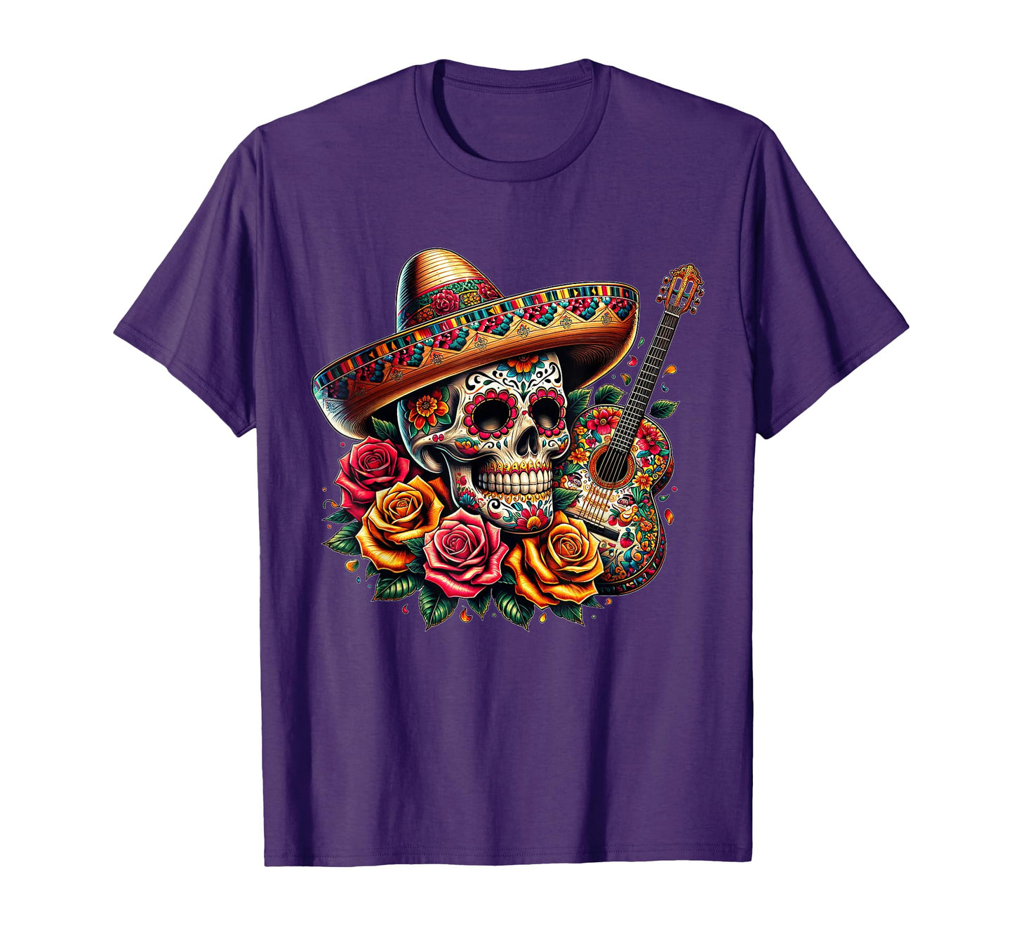 Cinco De Mayo Skull Sombrero Fiesta Mexican Skull Men Women T-Shirt