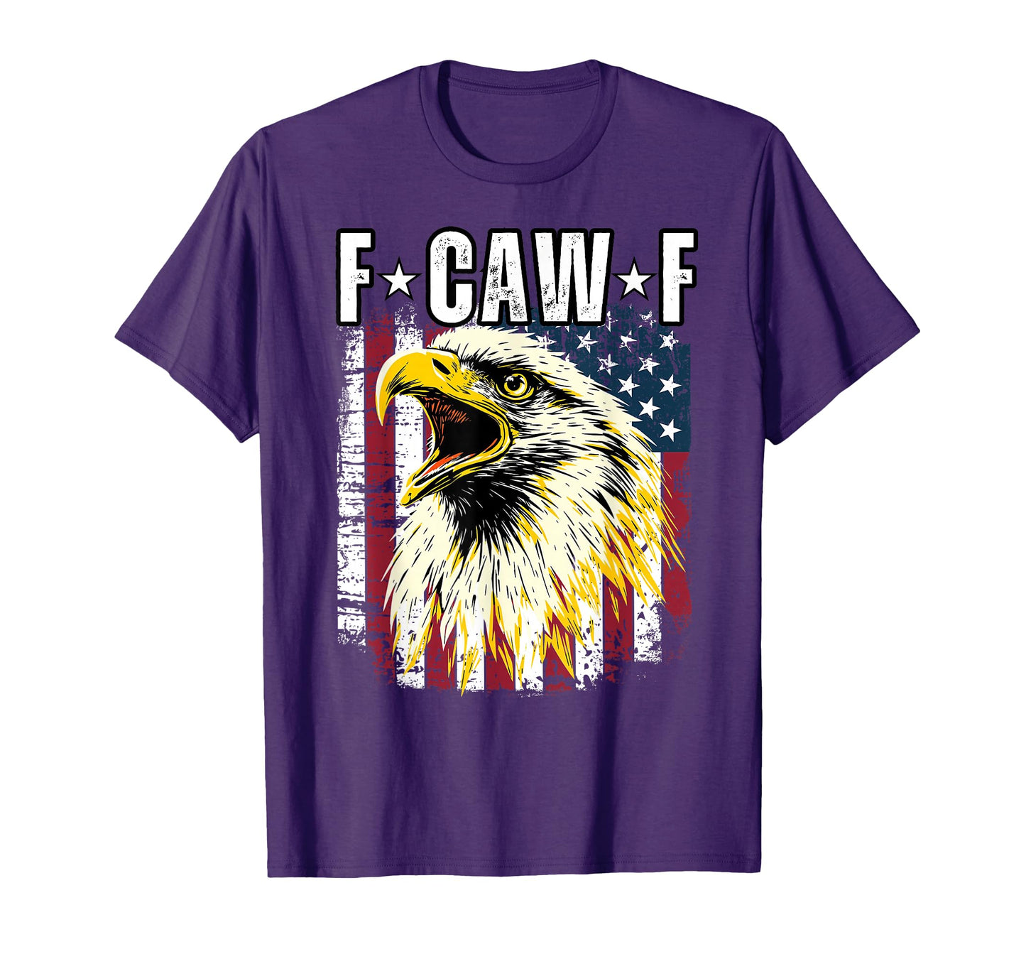 American Flag Funny Patriotic F-Caw-F Eagle T-Shirt