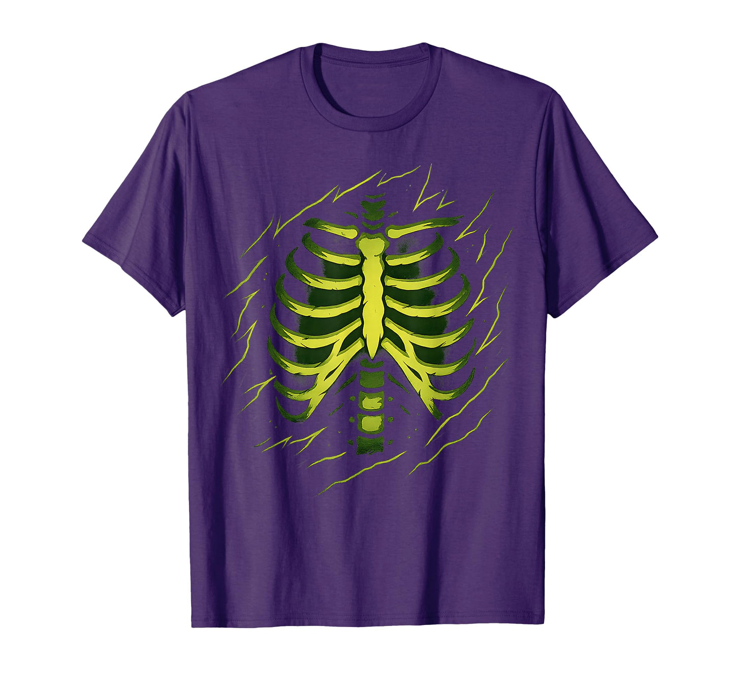 Creepy Skeleton Ribcage Bones Scary Spooky Horror Halloween T-Shirt