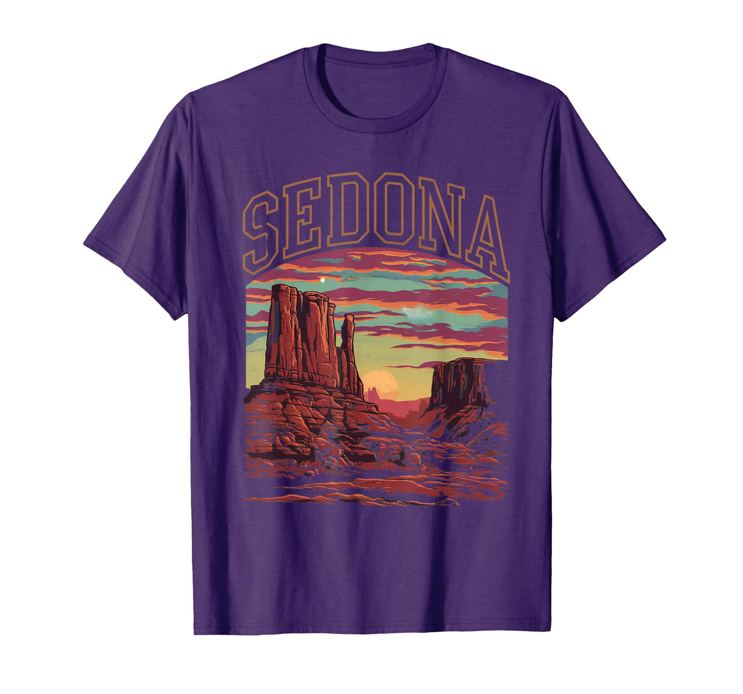Sedona Arizona Retro Sunset Desert Rock Landscap Sedona T-Shirt