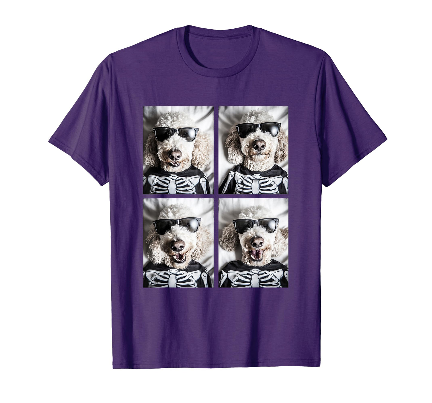 Goldendoodle with Sunglasses Skeleton Costume Halloween Dogs T-Shirt