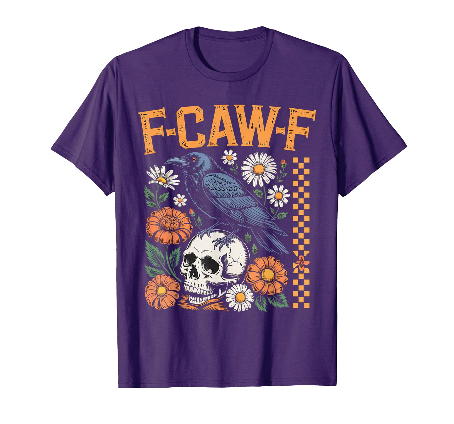 Black Crow, F-Caw-F Funny Black Bird Moon Gothic Humor T-Shirt