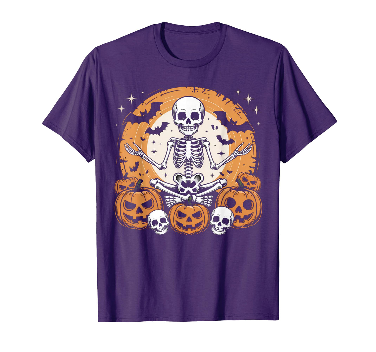 Women Yoga Skeleton Halloween Funny Meditating Skeleton Men T-Shirt