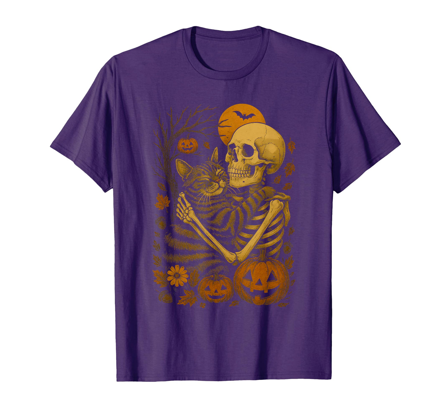 Skeleton Hugging American Shorthair T-Shirt