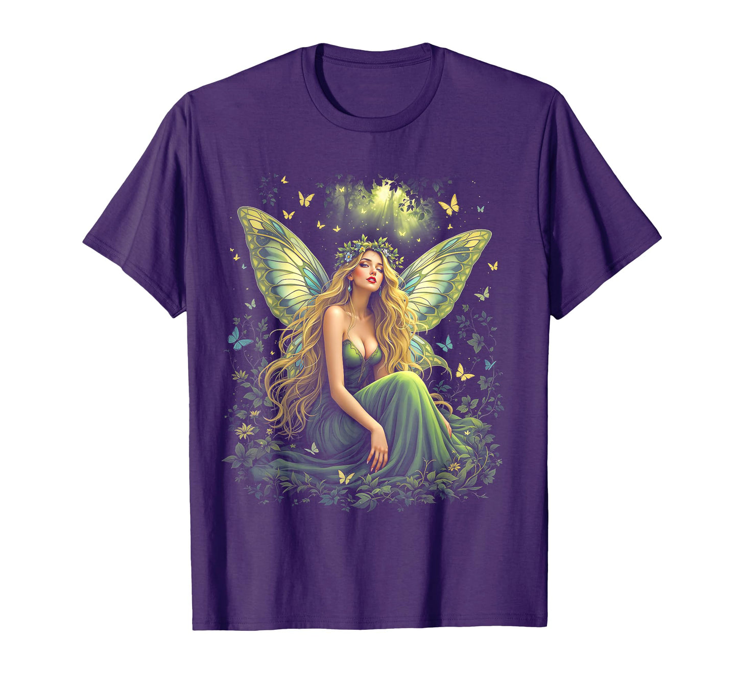 Enchanted Woodland Fairy Fantasy Mystical Butterflies T-Shirt