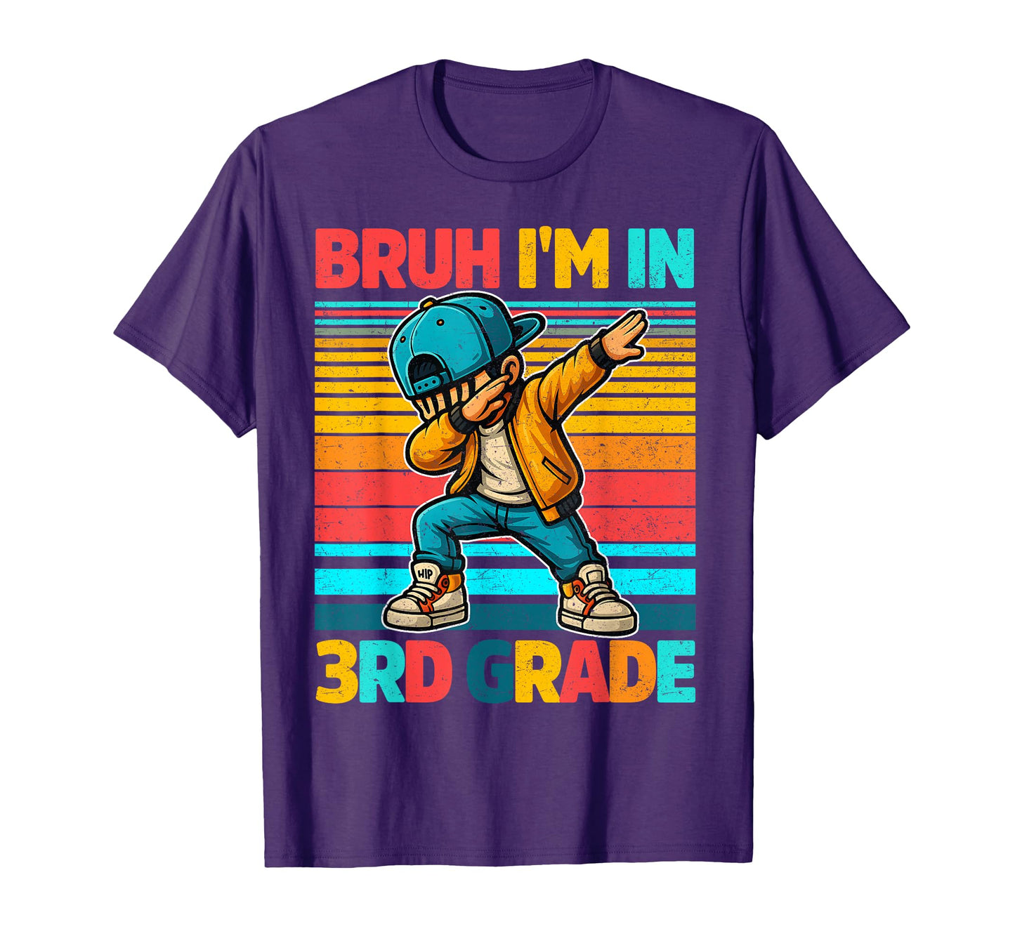 Vintage Bruh Im In 3rd Grade First Day School Dabbing Boys T-Shirt