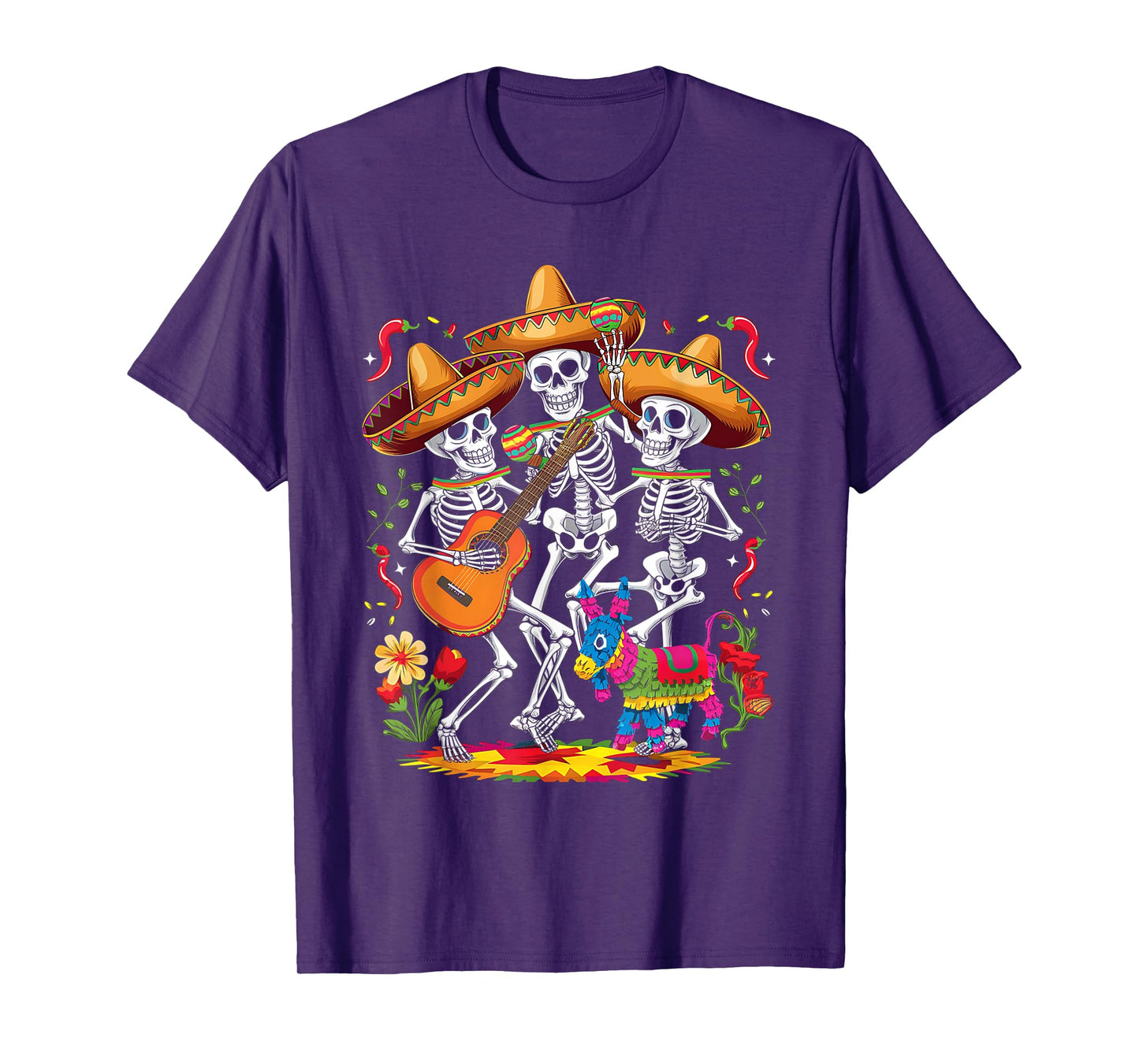 Funny Skeleton Cinco De Mayo Fiesta Mexican Festival Taco T-Shirt