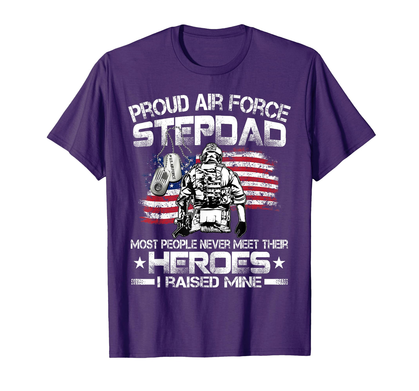 Proud Air Force Step Dad Pride Military Family US Air Force T-Shirt