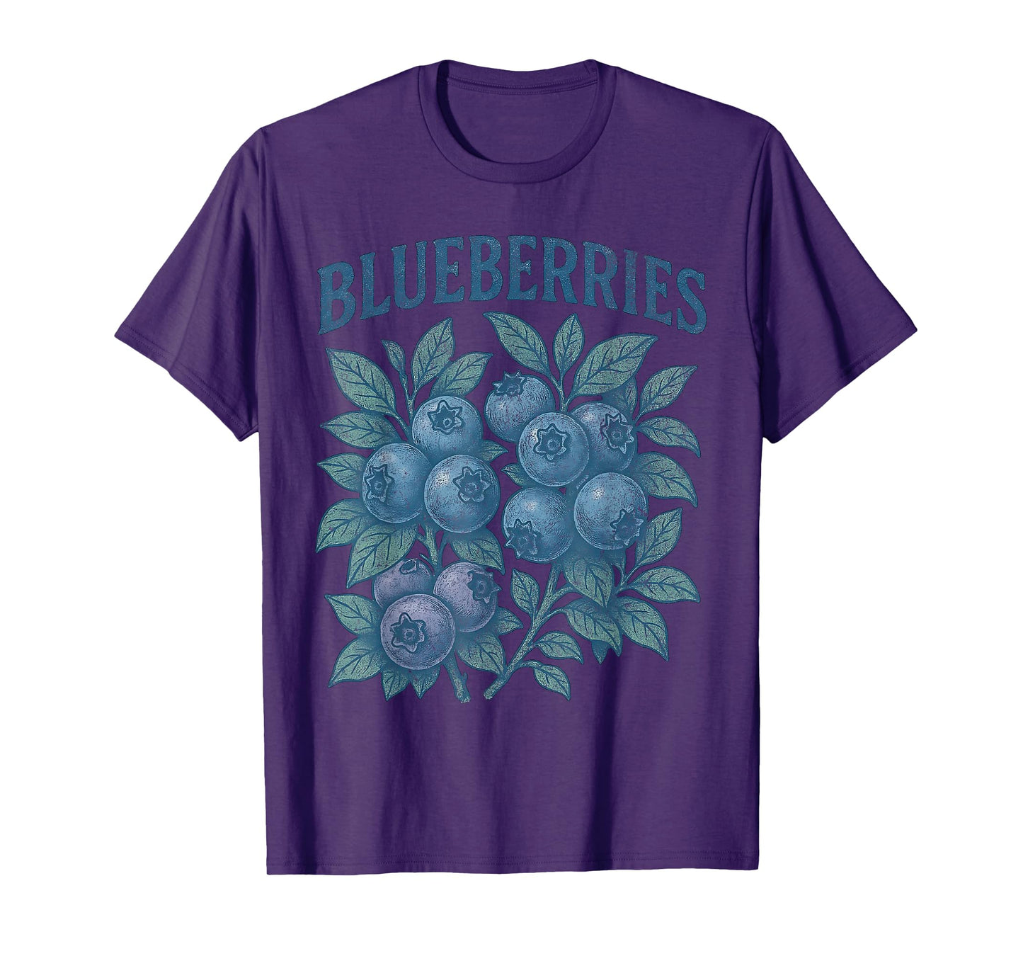 Blueberries Botanical Vintage Farm Fresh Style T-Shirt