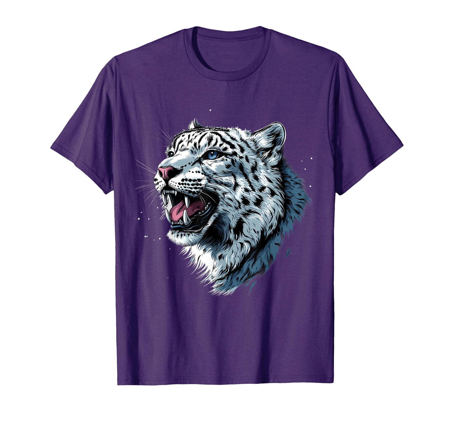 Snow Leopard Lover White Leopard Animal Snow Leopard Face T-Shirt