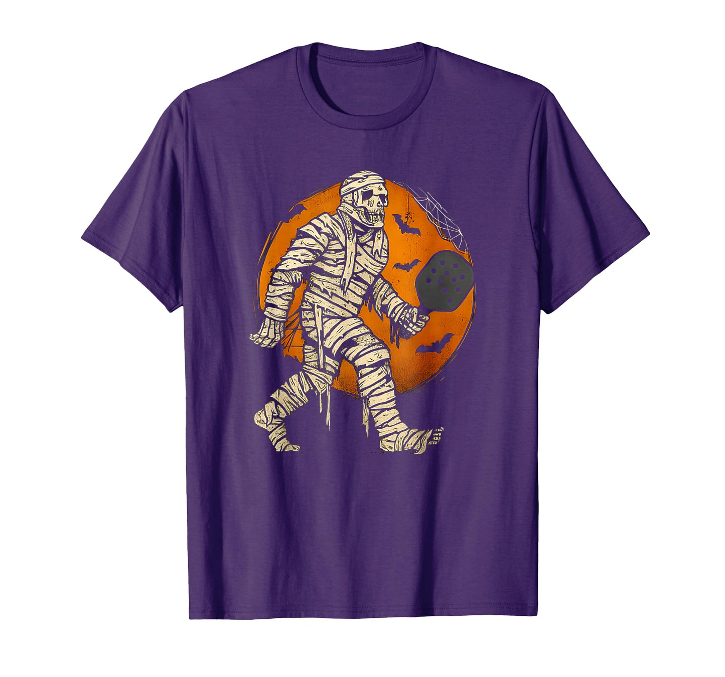Pickleball Halloween Spooky Paddle and Pumpkin Vibes T-Shirt