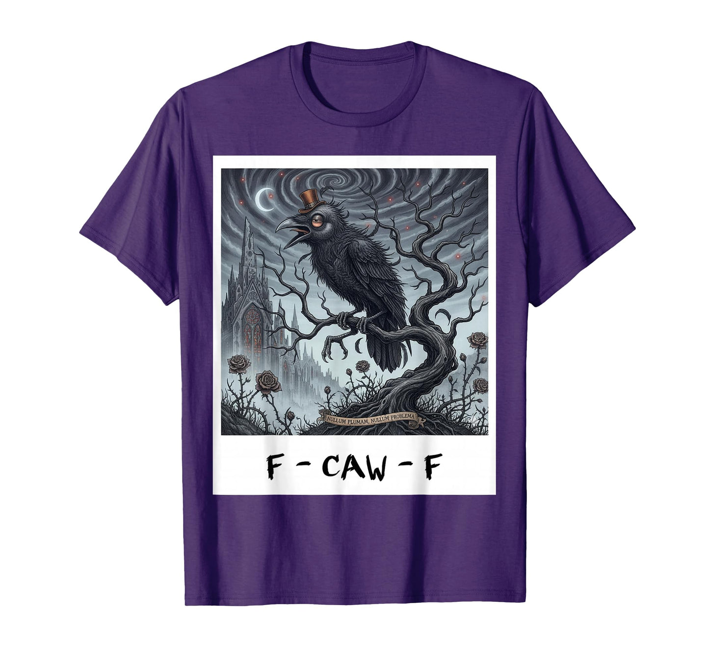 Funny F-Caw-F Black Crow Adult Humor T-Shirt
