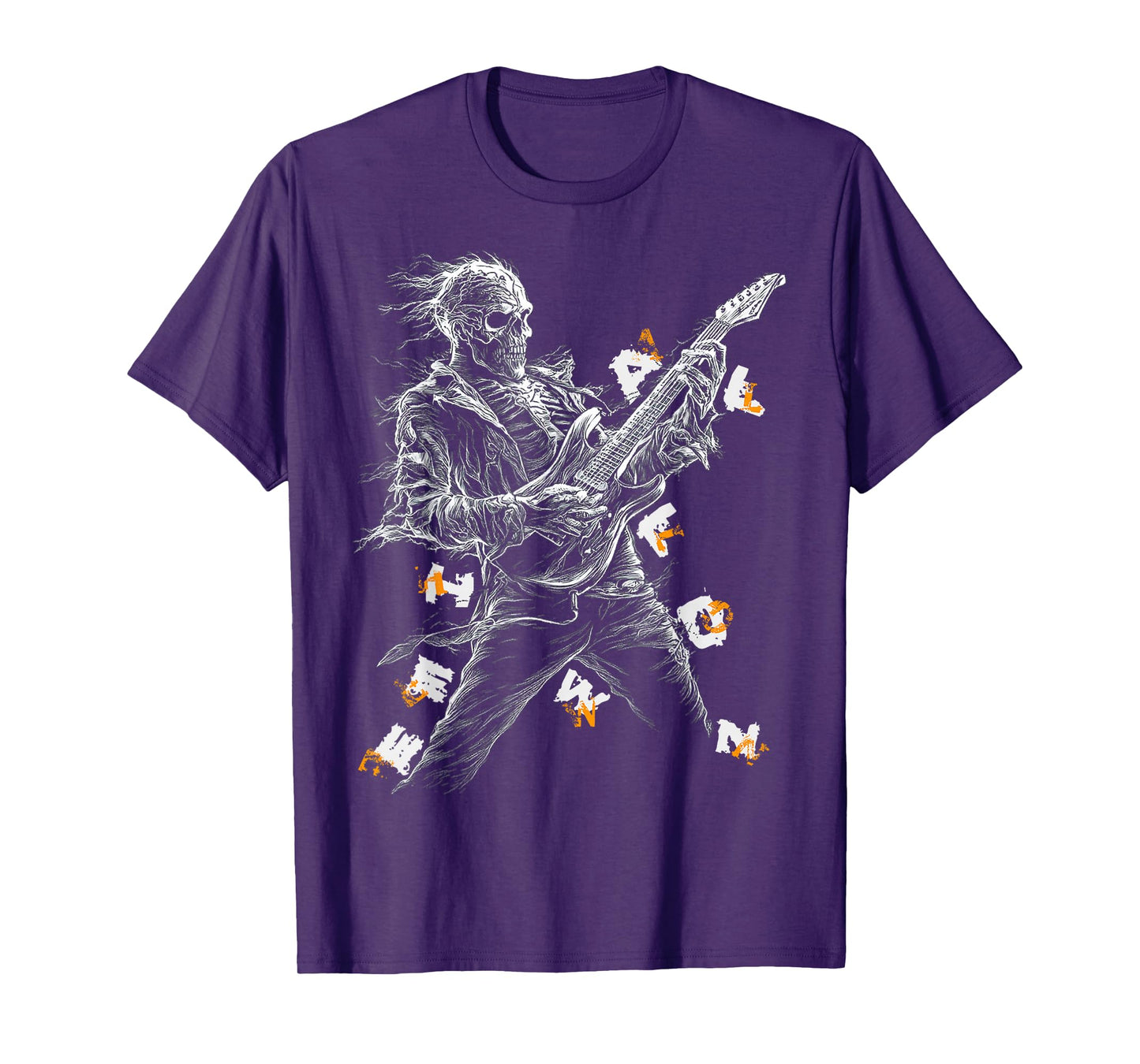 Halloween Skeleton Mummy Music Guitar Costume Fun T-Shirt