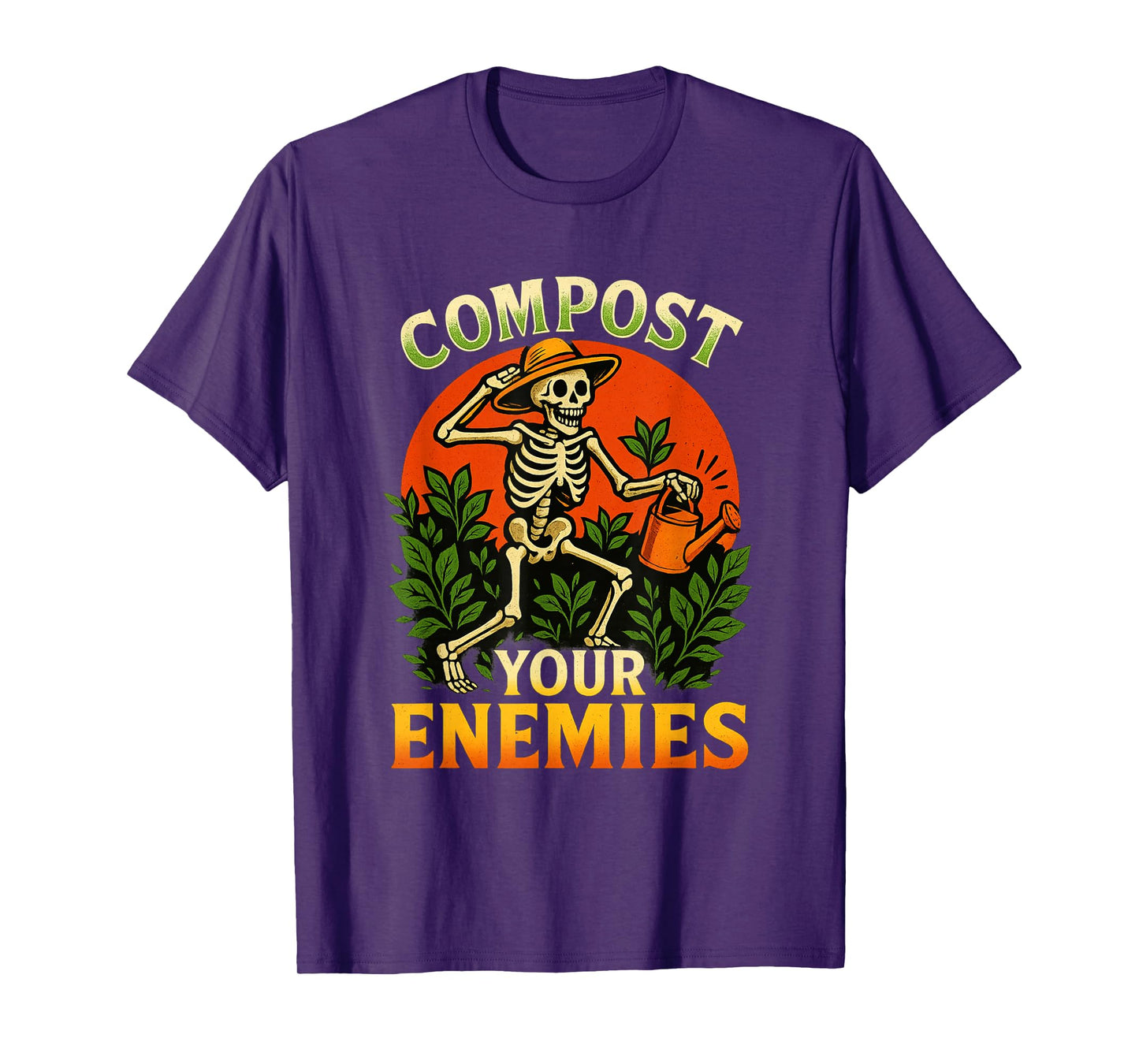 Funny Compost Your Enemies Gardening Skeleton Shirt T-Shirt