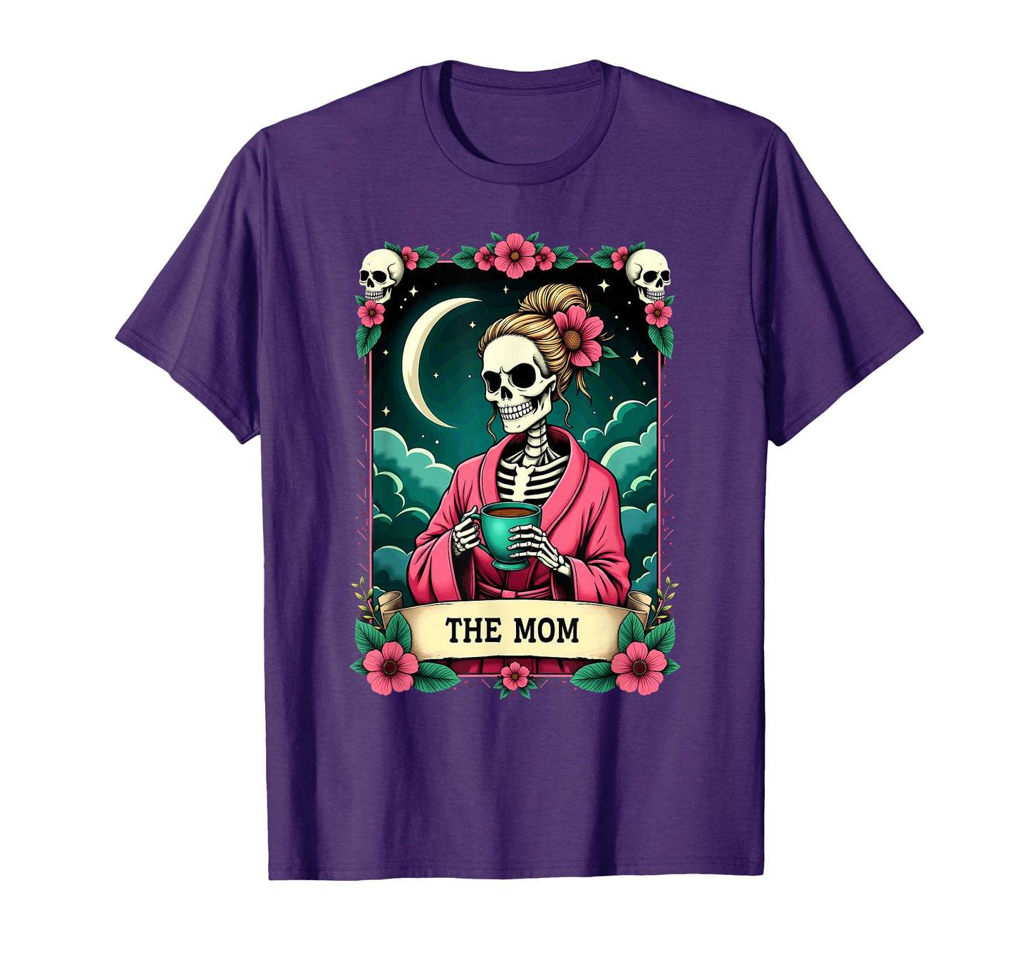 Gothic Tarot Card The Mom Skeleton Coffee T-Shirt
