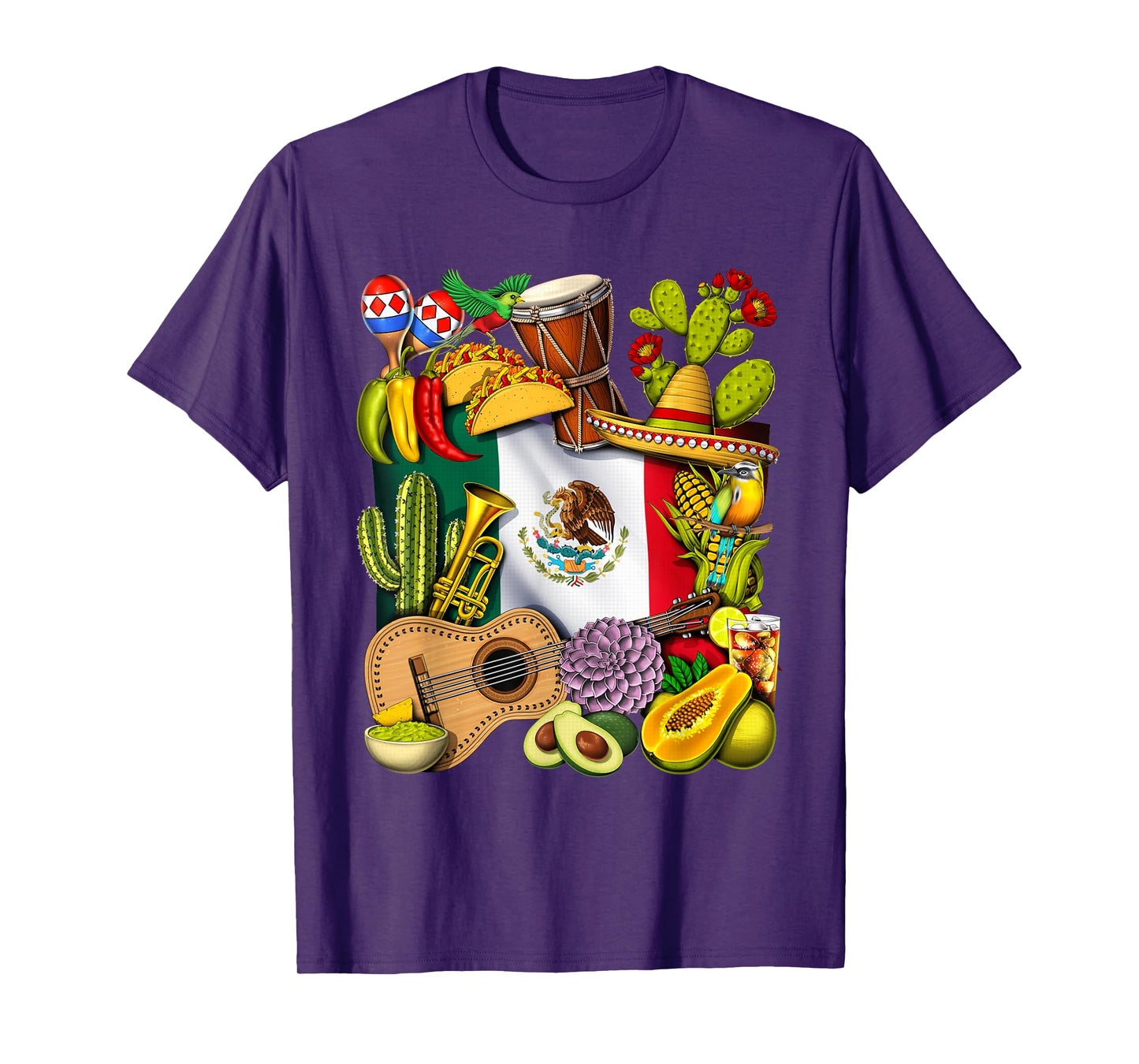 Mexico Mexican Flag Mexican Heritage Cinco de Mayo Fiesta T-Shirt