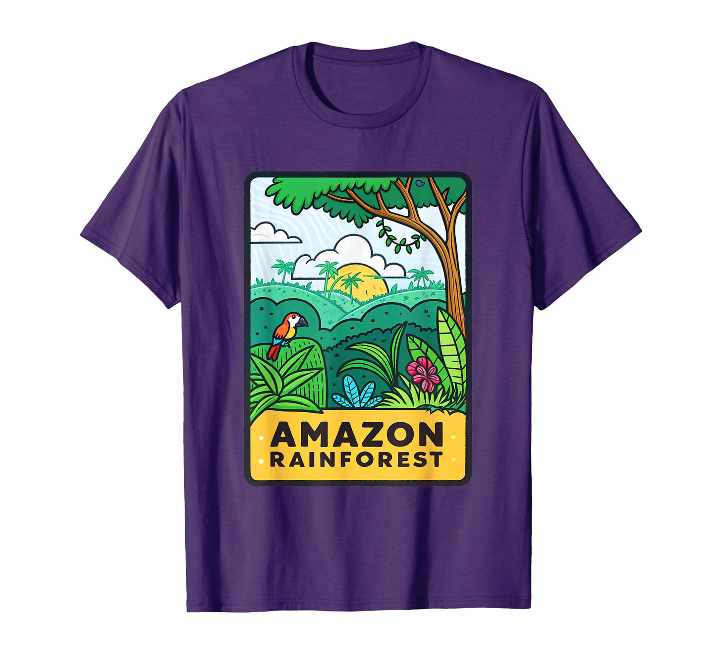 Vibrant Amazon Rainforest Design Nature Inspired T-Shirt